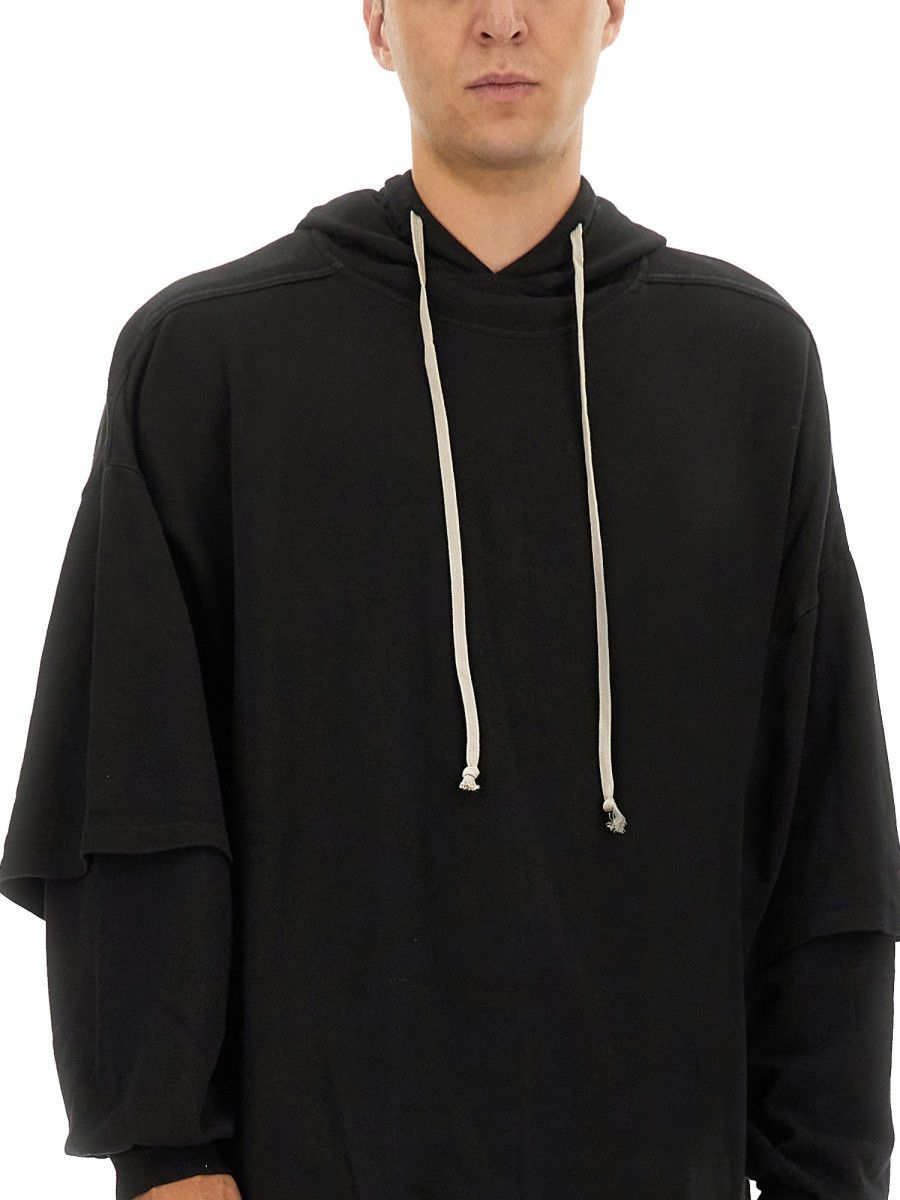 Rick Owens Drkshdw RICK OWENS DRKSHDW "TOMMY HUSTLER" HOODIE - BLACK Size US M / EU 48-50 / 2 - 4 Thumbnail