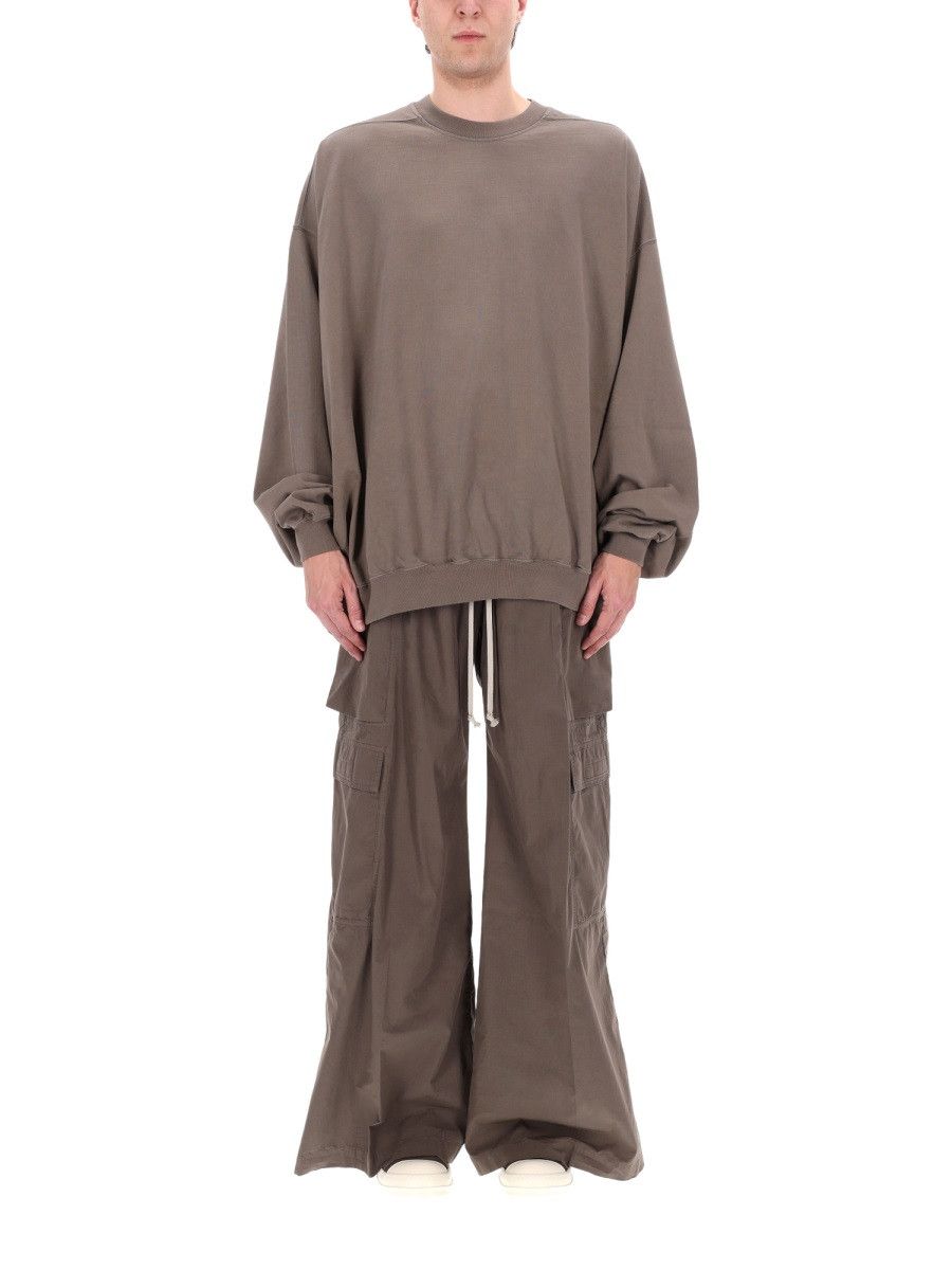 Rick Owens Drkshdw RICK OWENS DRKSHDW FELPA "HUN CREWNECK" IN COTONE - BEIGE Size US M / EU 48-50 / 2 - 3 Thumbnail