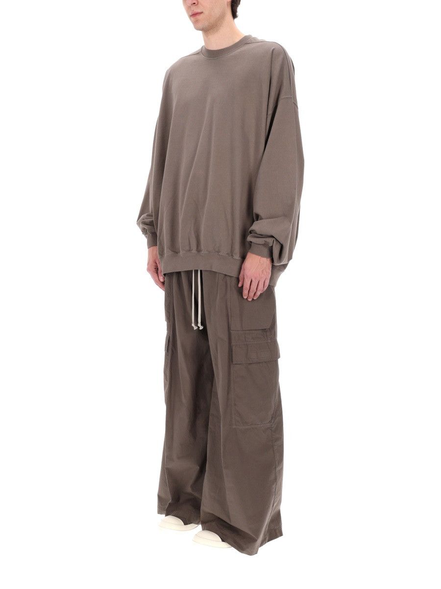 Rick Owens Drkshdw RICK OWENS DRKSHDW FELPA "HUN CREWNECK" IN COTONE - BEIGE Size US M / EU 48-50 / 2 - 2 Thumbnail