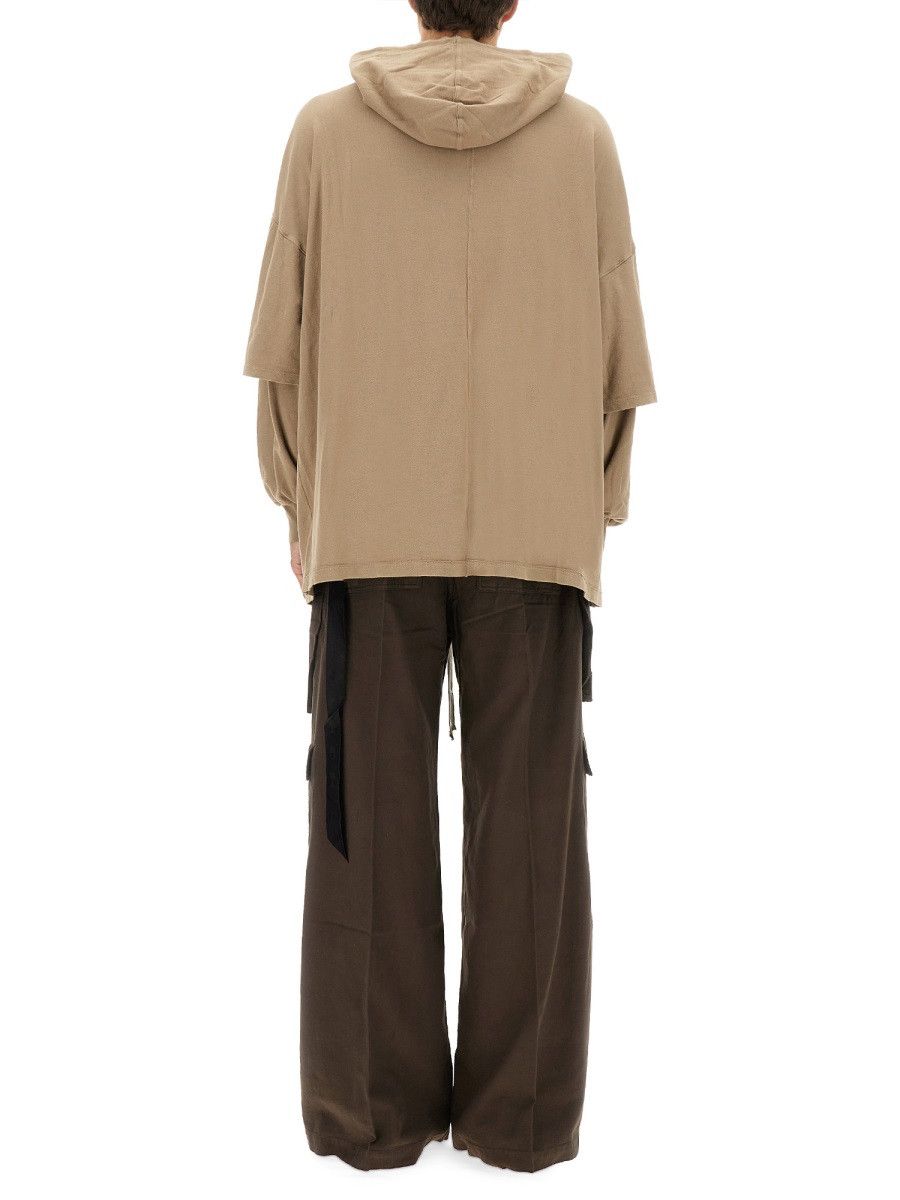 Rick Owens Drkshdw RICK OWENS DRKSHDW "TOMMY HUSTLER" HOODIE - BEIGE Size US M / EU 48-50 / 2 - 3 Thumbnail