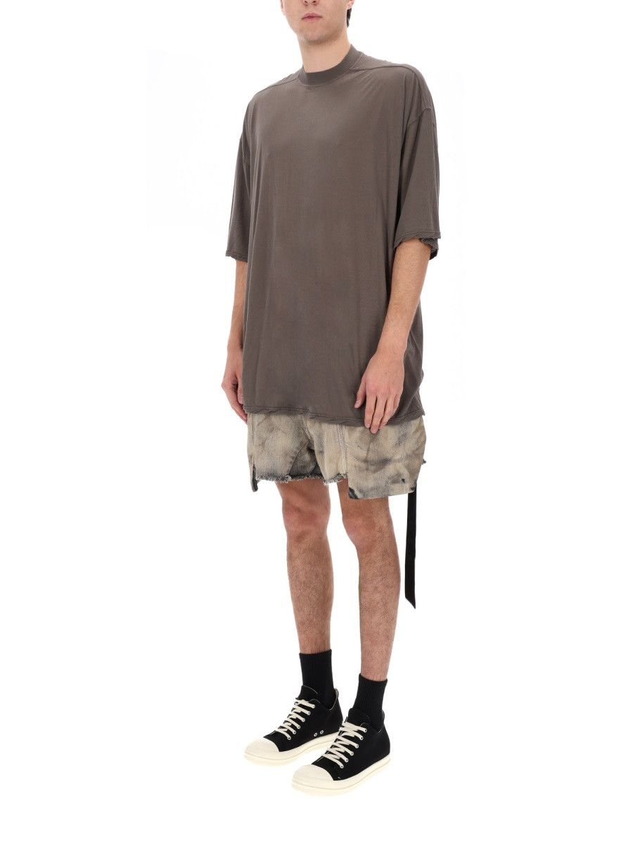 Rick Owens Drkshdw RICK OWENS DRKSHDW "TOMMY T" T-SHIRT - BROWN Size US M / EU 48-50 / 2 - 2 Thumbnail