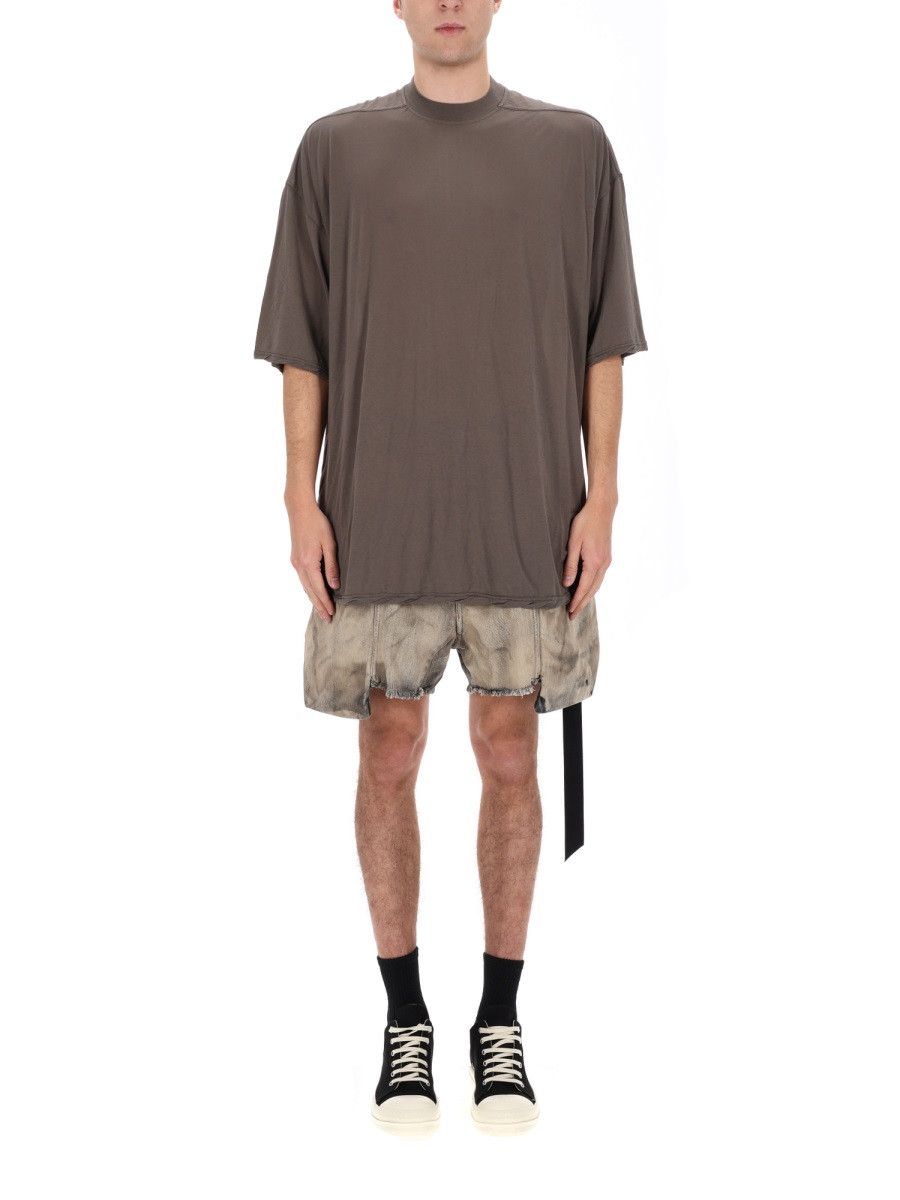 Rick Owens Drkshdw RICK OWENS DRKSHDW "TOMMY T" T-SHIRT - BROWN Size US M / EU 48-50 / 2 - 4 Thumbnail