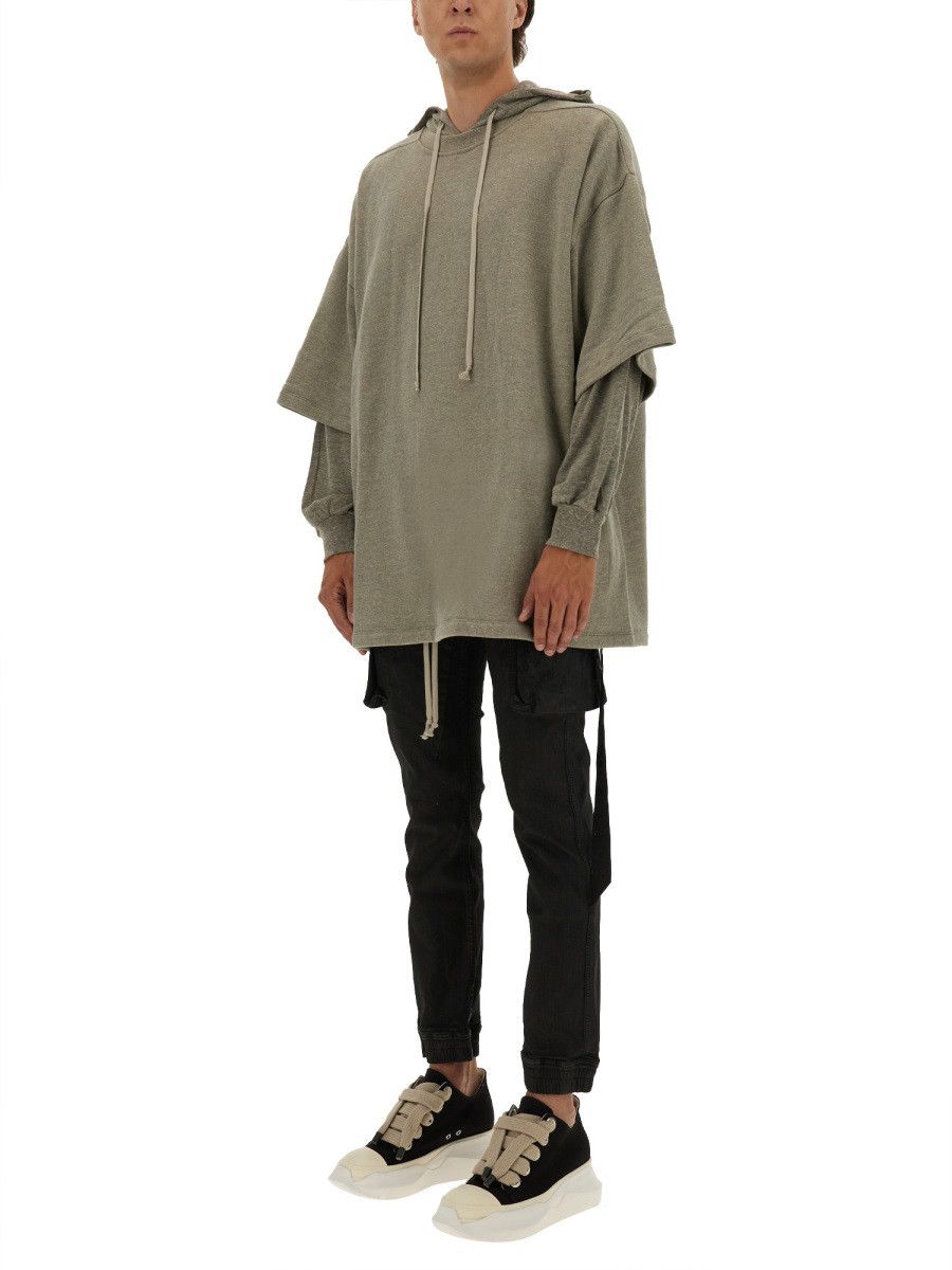 Rick Owens Drkshdw RICK OWENS DRKSHDW "TOMMY HUSTLER" HOODIE - GREY Size US M / EU 48-50 / 2 - 2 Thumbnail