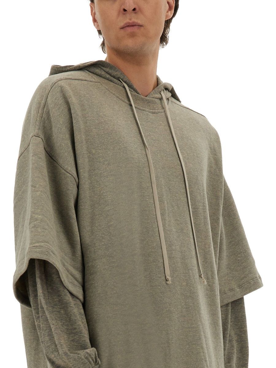 Rick Owens Drkshdw RICK OWENS DRKSHDW "TOMMY HUSTLER" HOODIE - GREY Size US M / EU 48-50 / 2 - 4 Thumbnail
