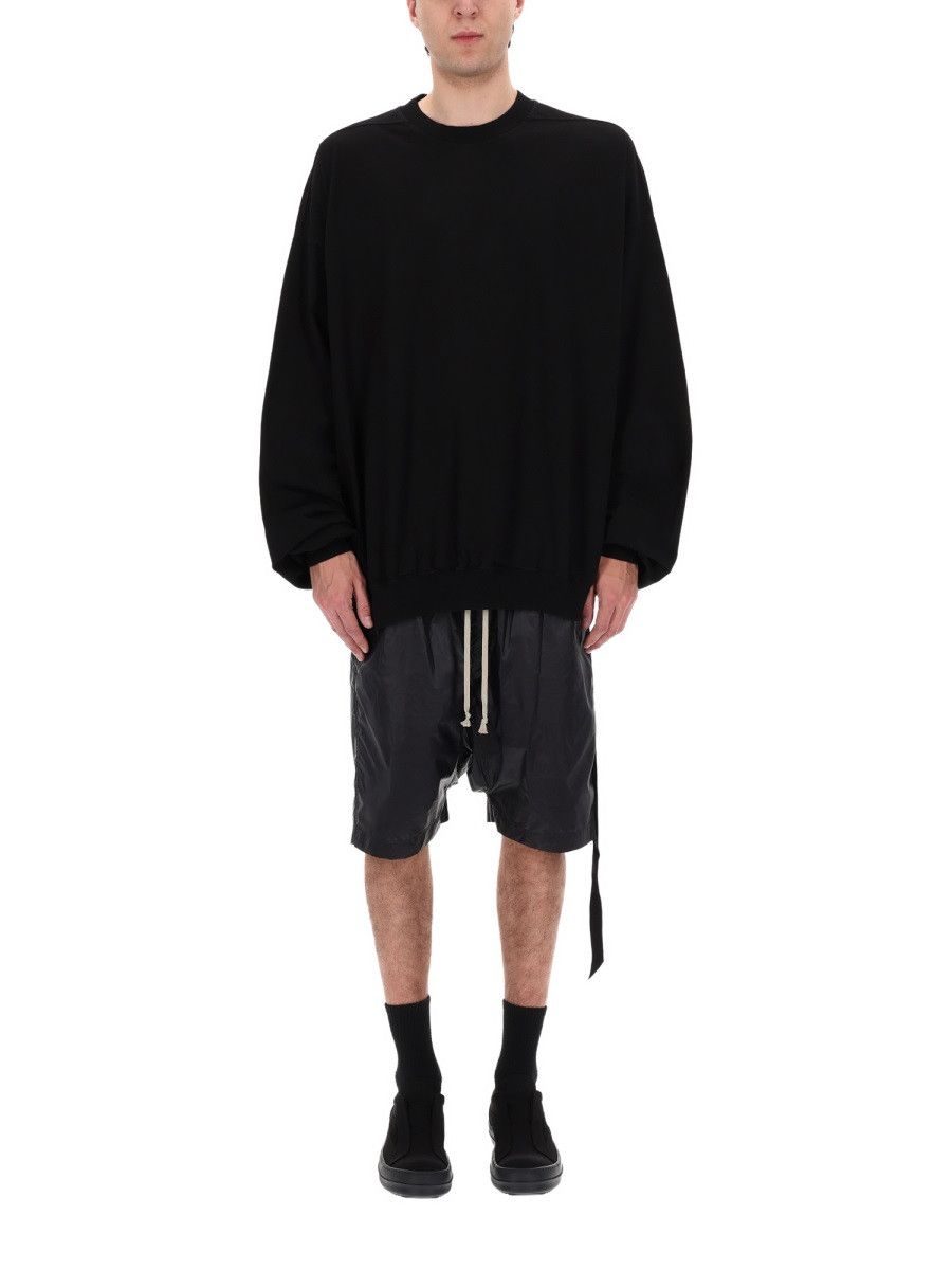 Rick Owens Drkshdw RICK OWENS DRKSHDW FELPA "HUN CREWNECK" IN COTONE - BLACK Size US M / EU 48-50 / 2 - 4 Thumbnail