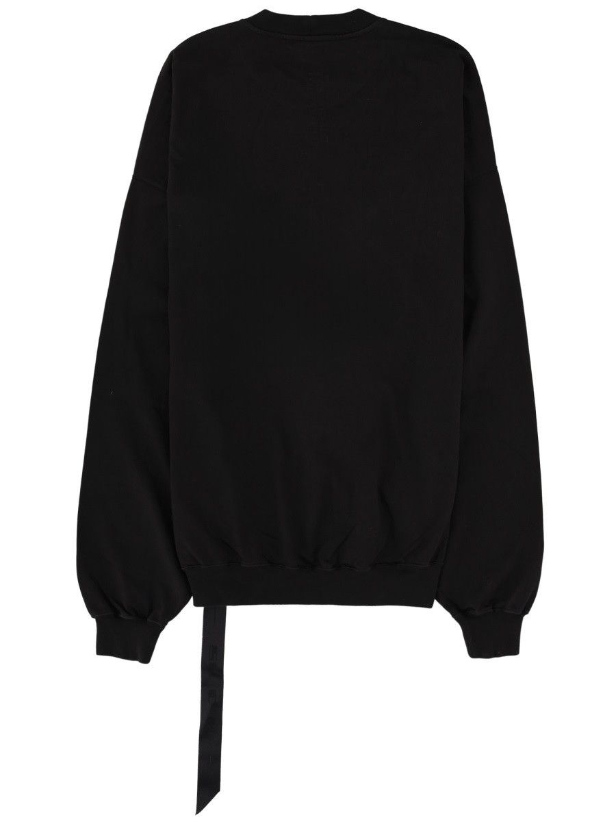 Rick Owens Drkshdw RICK OWENS DRKSHDW FELPA "HUN CREWNECK" IN COTONE - BLACK Size US M / EU 48-50 / 2 - 3 Thumbnail