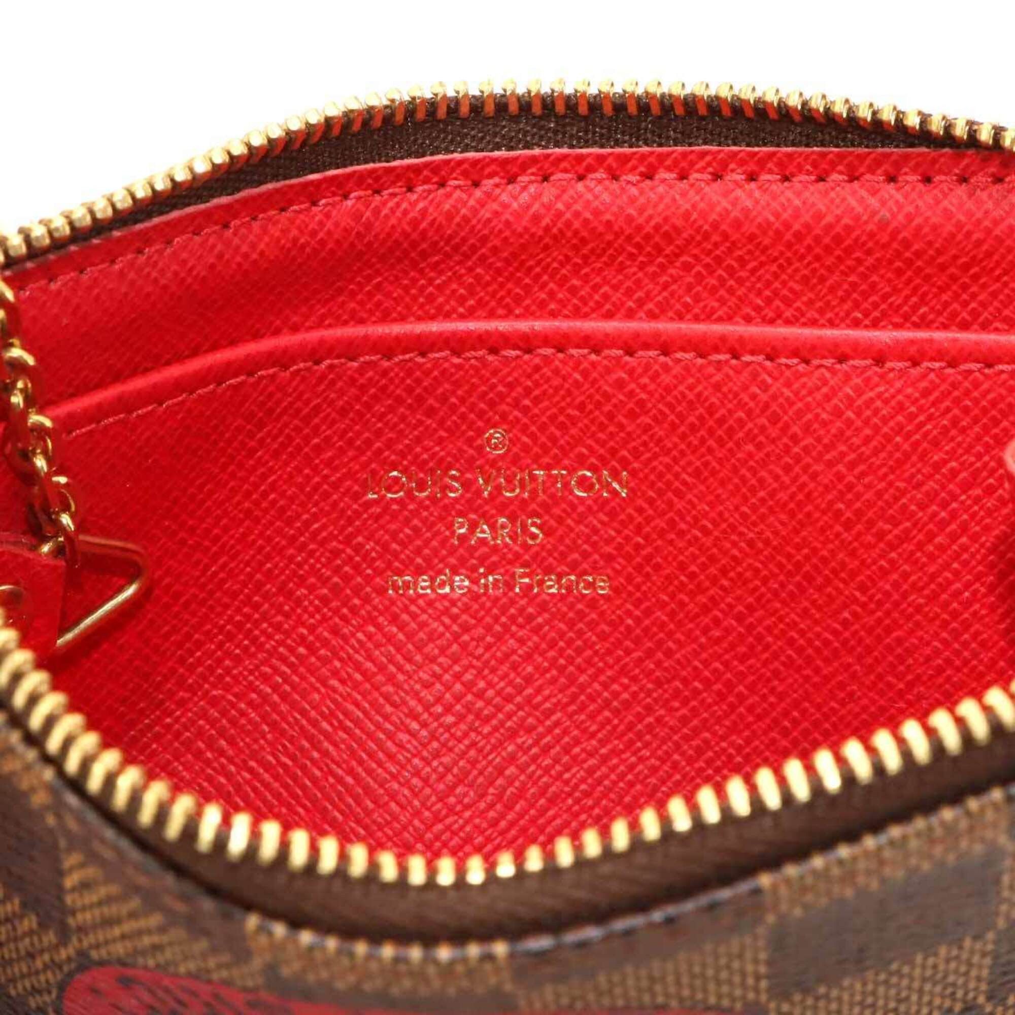 Louis Vuitton Louis Vuitton T&B Damier Pochette Cles Wallet/Coin Purse/Key Case, Ebene Brown, N61742 Size ONE SIZE - 6 Thumbnail