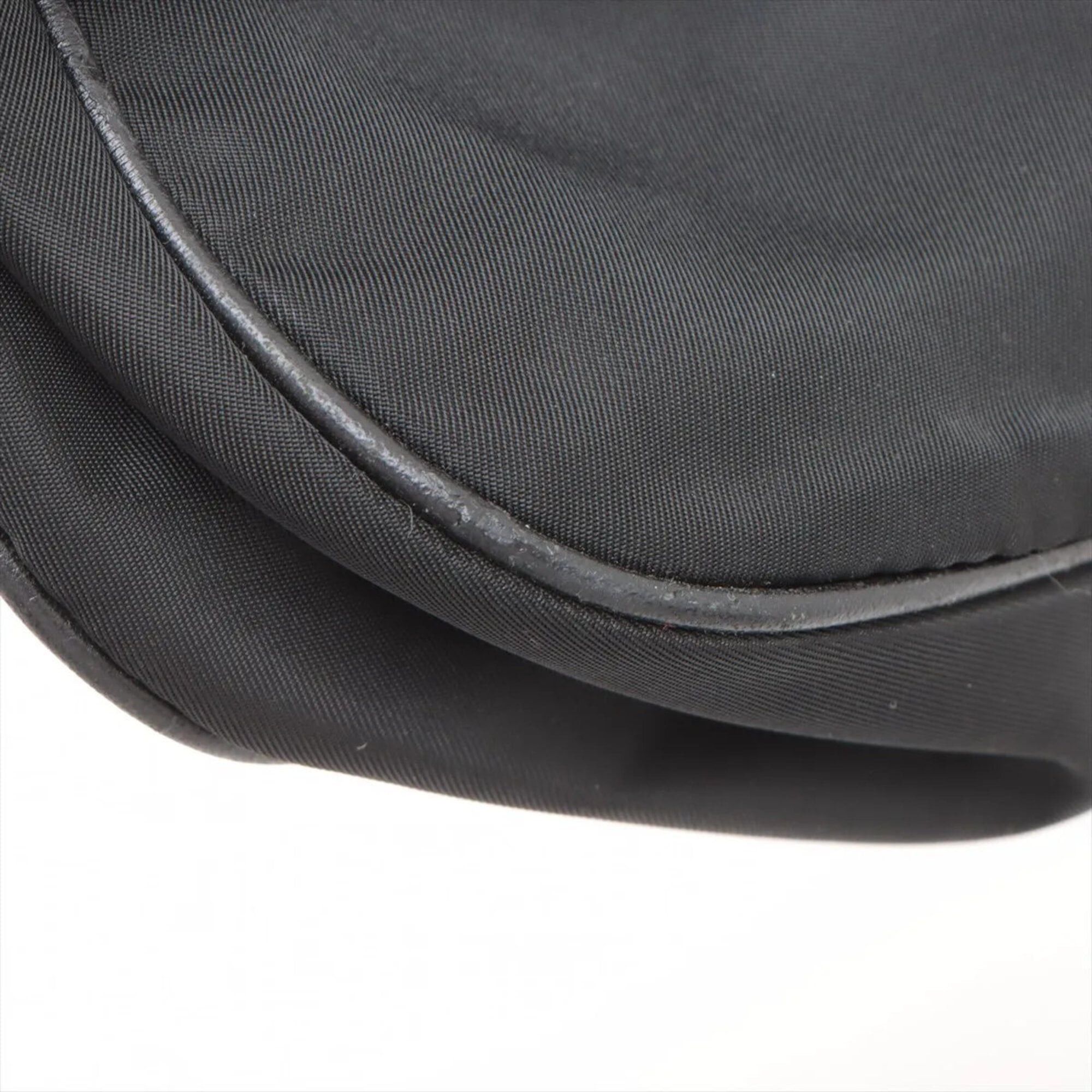 Prada Prada Tessuto Nylon Triangle Logo Leather Handbag Tote Bag Black Women's Size ONE SIZE - 10 Thumbnail
