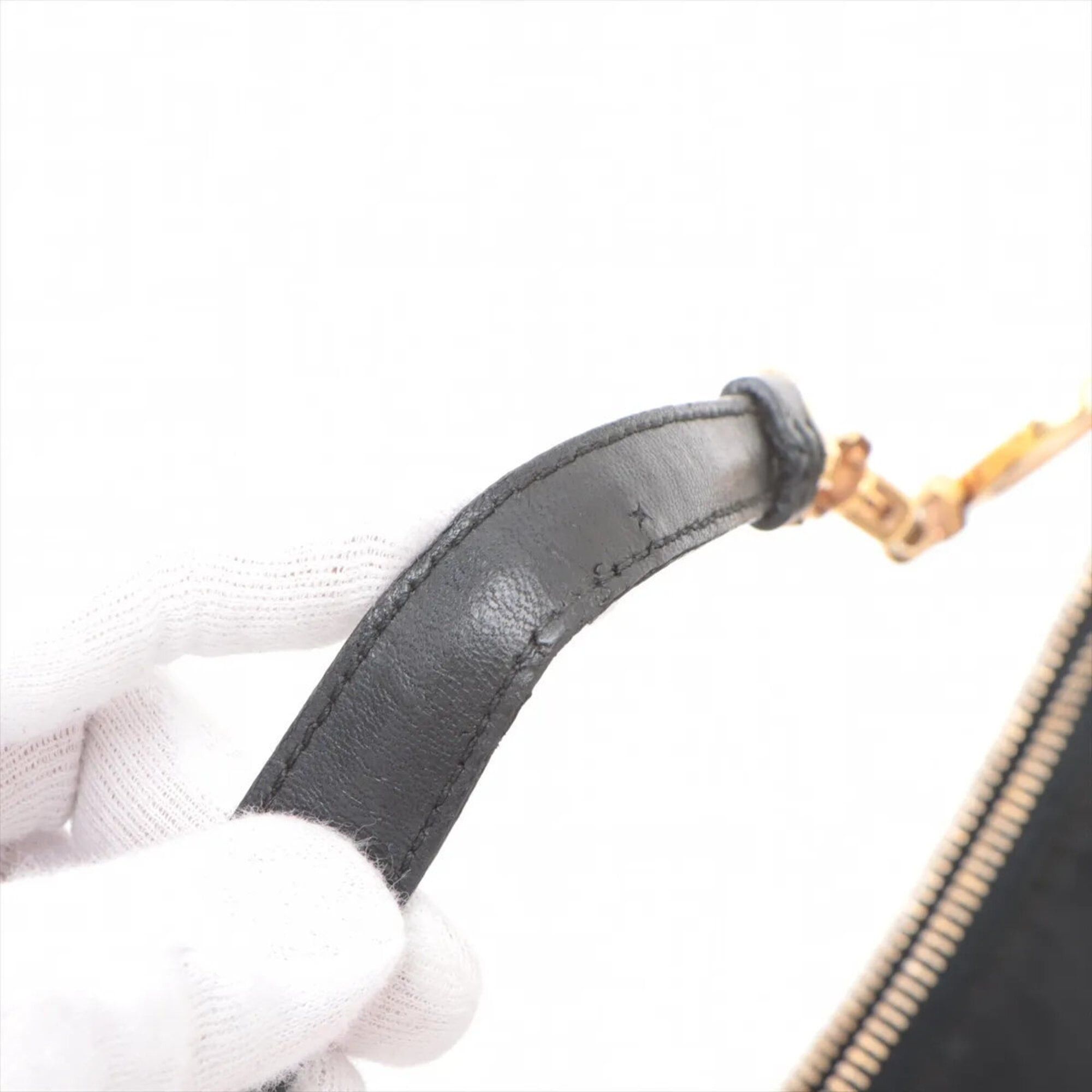 Prada Prada Tessuto Nylon Triangle Logo Leather Handbag Tote Bag Black Women's Size ONE SIZE - 11 Thumbnail