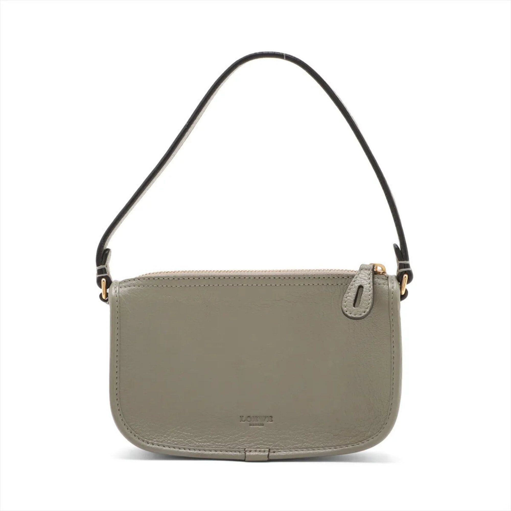 Loewe Loewe Accessory Pouch Leather Handbag Small Gray Brand Women's Size ONE SIZE - 2 Thumbnail