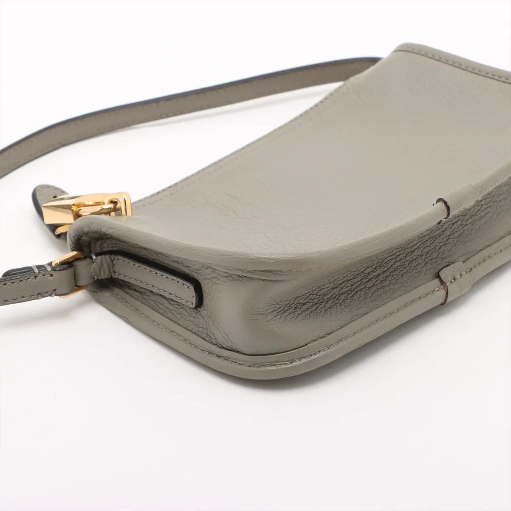 Loewe Loewe Accessory Pouch Leather Handbag Small Gray Brand Women's Size ONE SIZE - 4 Thumbnail