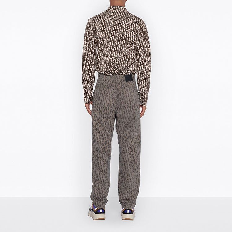 Dior Dior Brown Oblique Logo Button Up Shirt Size S Size US S / EU 44-46 / 1 - 6 Thumbnail
