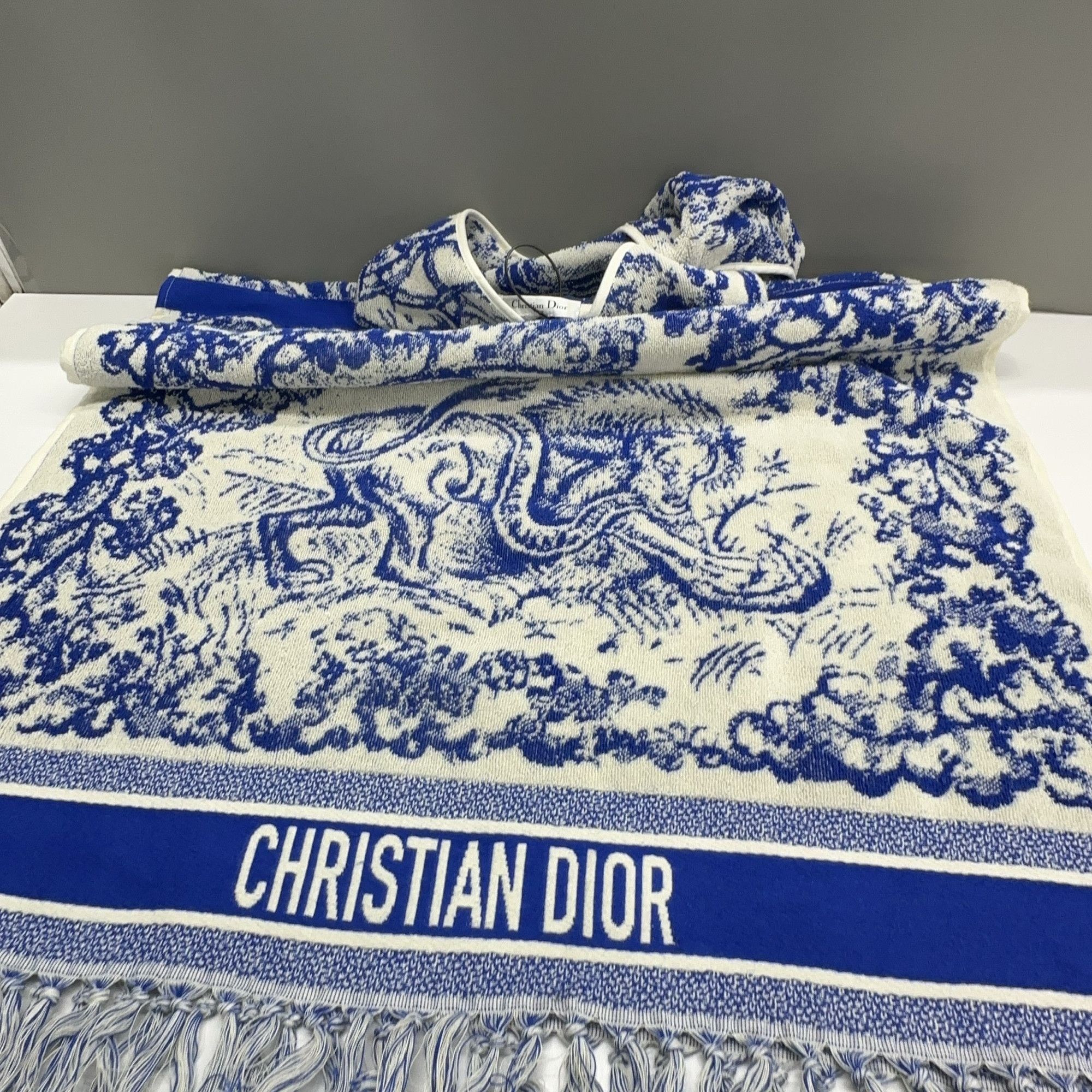Dior Christian Dior Toile de Jouy Hooded Poncho One Size Size ONE SIZE - 7 Thumbnail