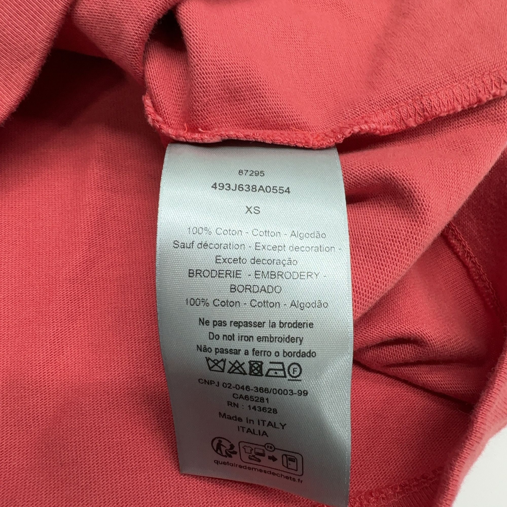 Dior Dior x Stone Island Embroidered T-Shirt Size XS Size US XS / EU 42 / 0 - 6 Thumbnail