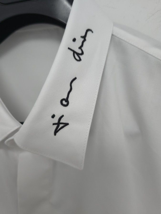 Dior Dior Embroidered Collar Button Up Shirt Size L Size US L / EU 52-54 / 3 - 5 Thumbnail
