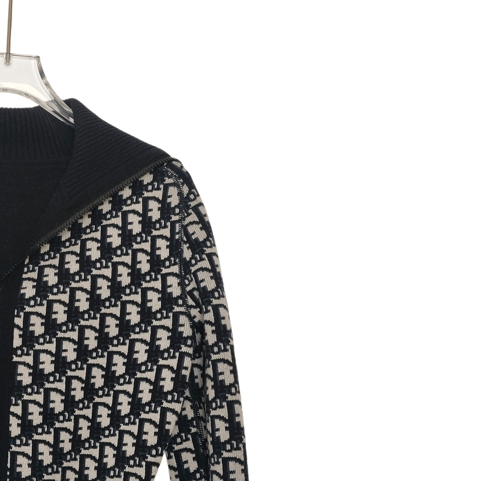 Dior Dior Oblique Cashmere Zip Cardigan Size FR 34 Size XS / US 0-2 / IT 36-38 - 9 Thumbnail