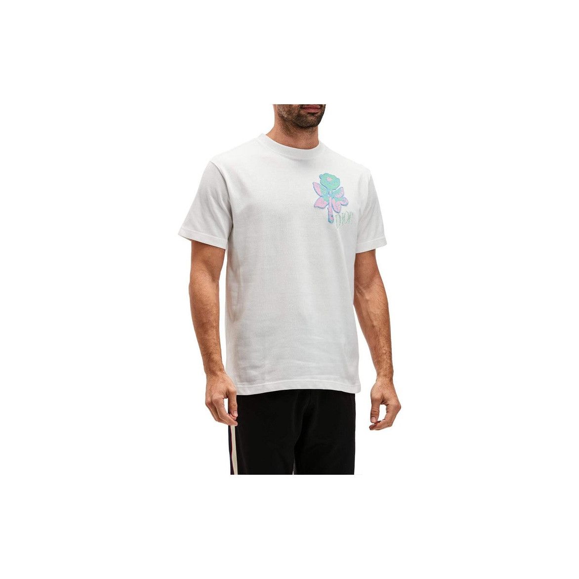 Dior Dior Rose Embroidered T-Shirt Size M Size US M / EU 48-50 / 2 - 12 Thumbnail