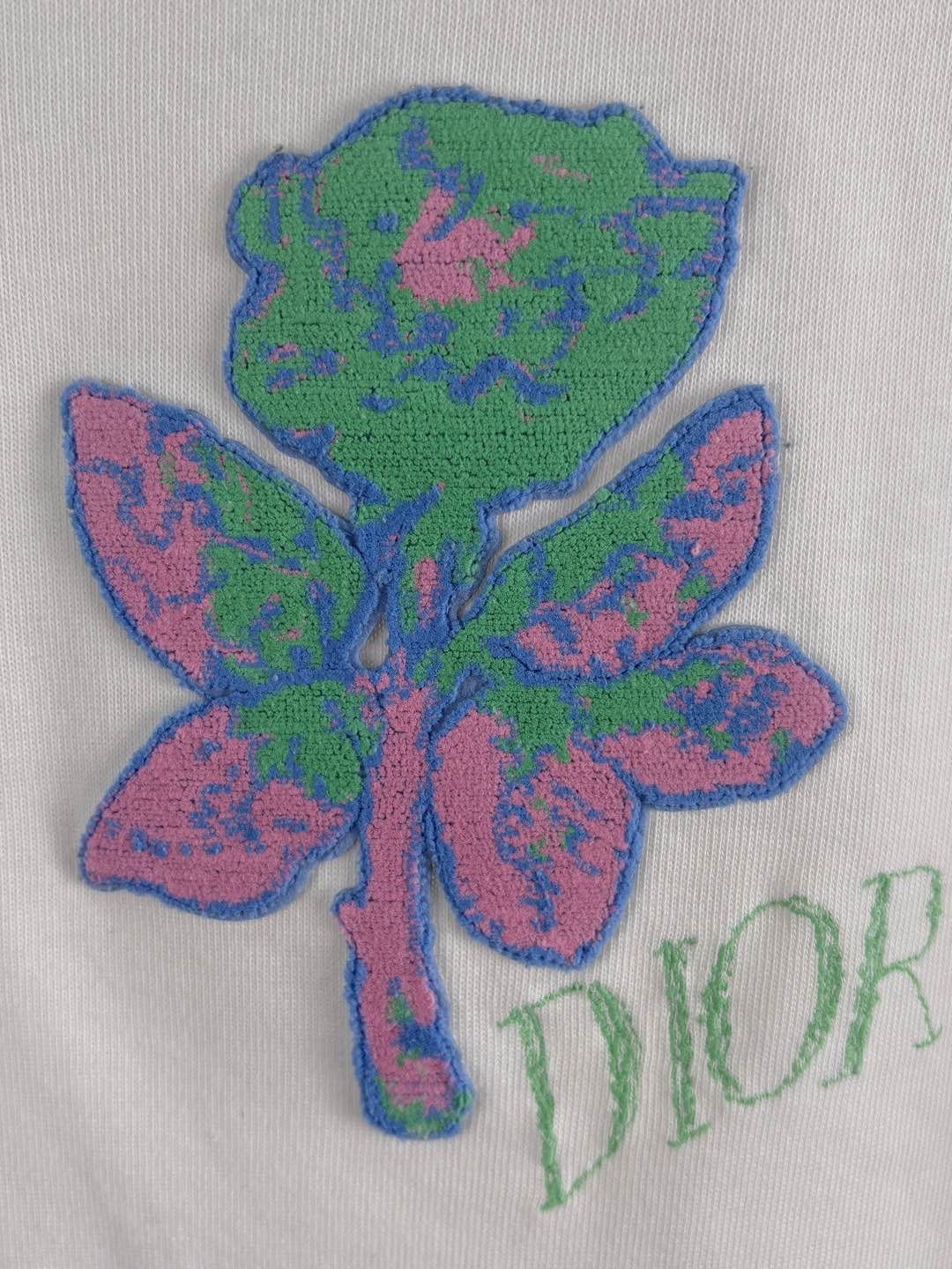 Dior Dior Rose Embroidered T-Shirt Size M Size US M / EU 48-50 / 2 - 6 Thumbnail