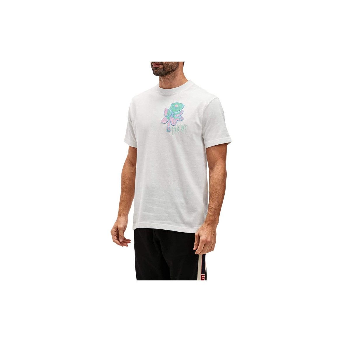 Dior Dior Rose Embroidered T-Shirt Size M Size US M / EU 48-50 / 2 - 11 Thumbnail