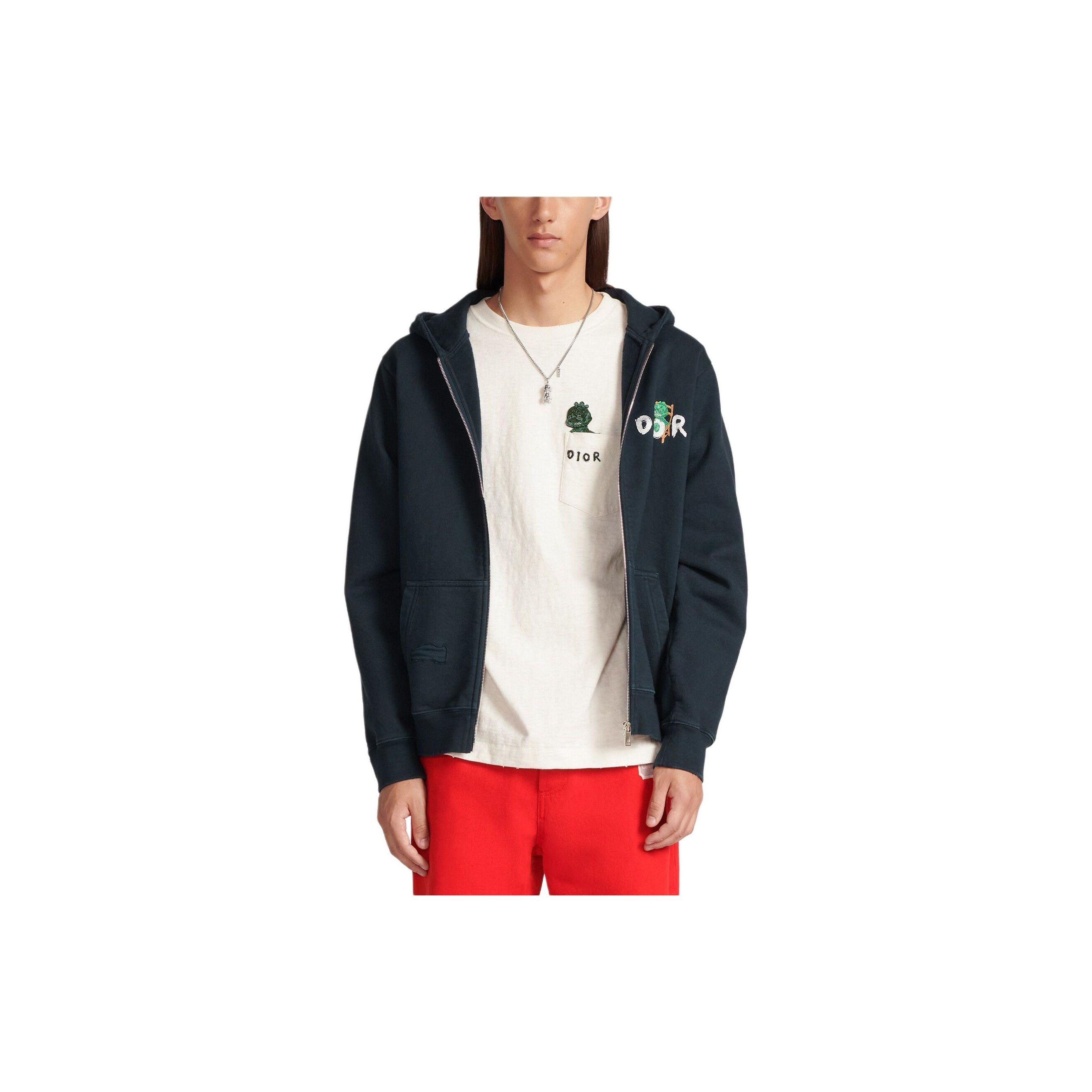 Dior Dior Cartoon Logo Zip-Up Hoodie Size XL Size US XL / EU 56 / 4 - 14 Thumbnail