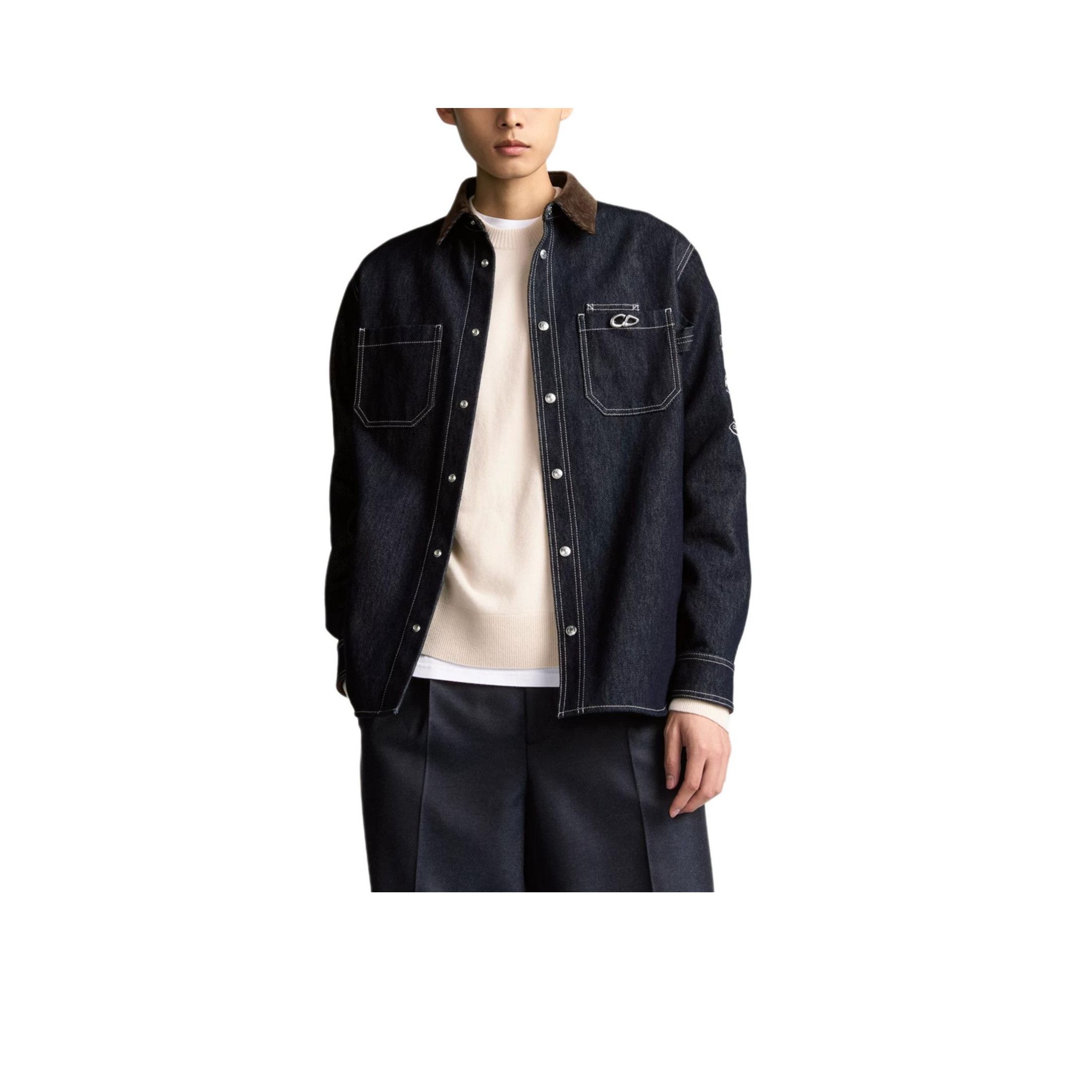 Dior Dior Logo Patch Denim Shirt Size M Size US M / EU 48-50 / 2 - 14 Thumbnail