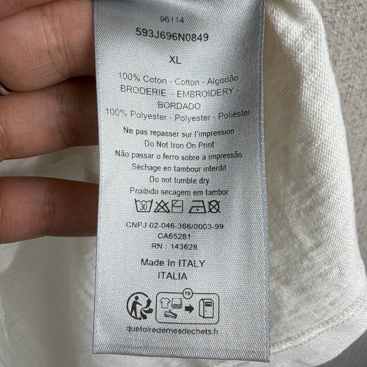 Dior Dior x Lewis Hamilton 47 Logo T-Shirt Size XL Size US XL / EU 56 / 4 - 4 Thumbnail