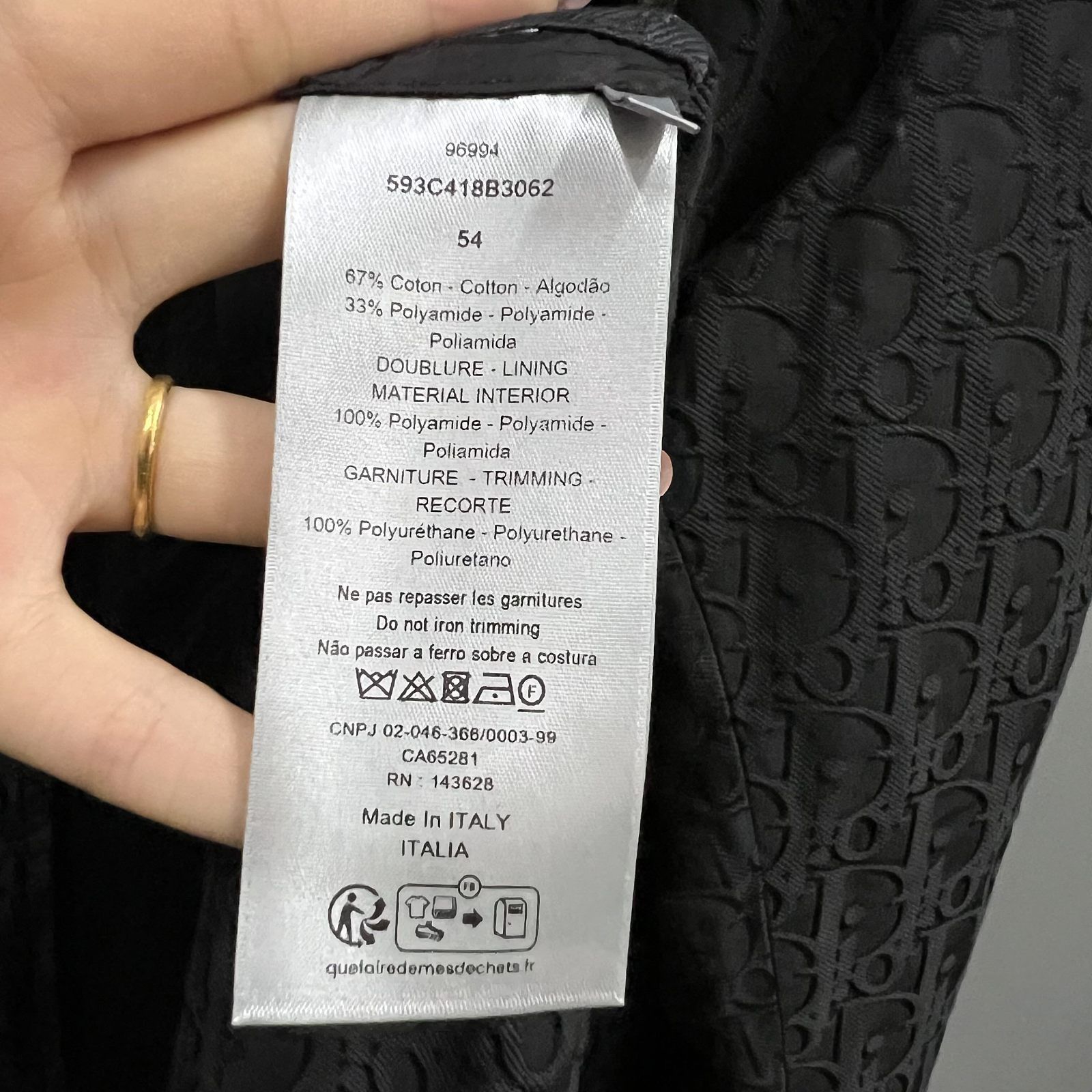 Dior Dior Oblique Print Jacket Size 54 Size US L / EU 52-54 / 3 - 4 Thumbnail