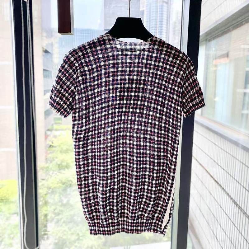 Dior Dior Check Knit T-Shirt Size FR 36 Size XS / US 0-2 / IT 36-38 - 2 Thumbnail
