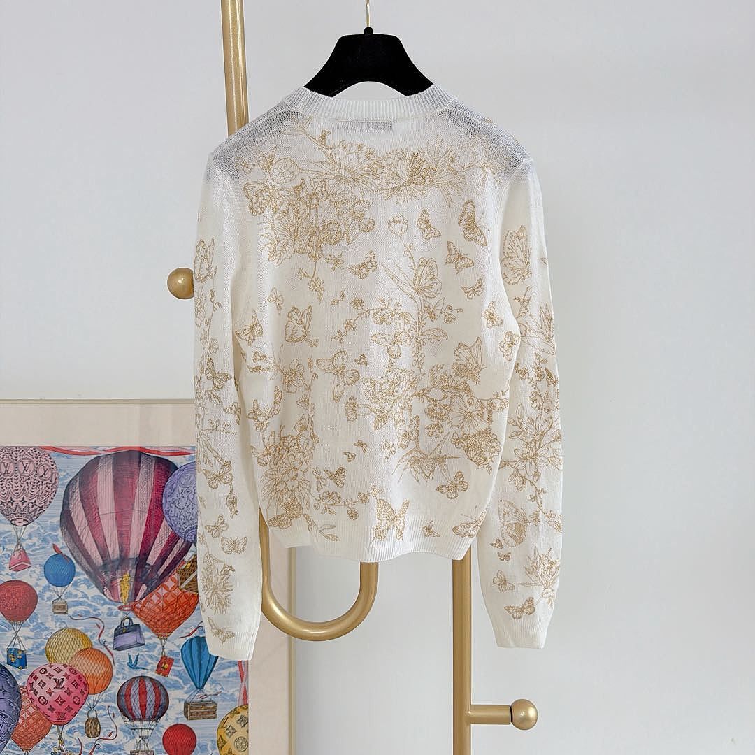 Dior Dior Butterfly Embroidery Sweater Size FR 36 Size XS / US 0-2 / IT 36-38 - 2 Thumbnail