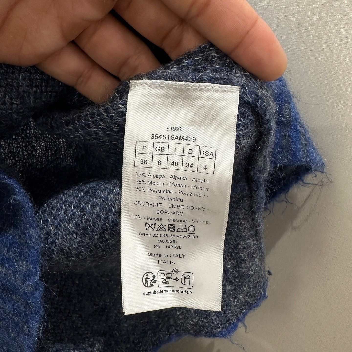 Dior Dior Bee Mohair Plaid Sweater Size 36 Size XS / US 0-2 / IT 36-38 - 4 Thumbnail