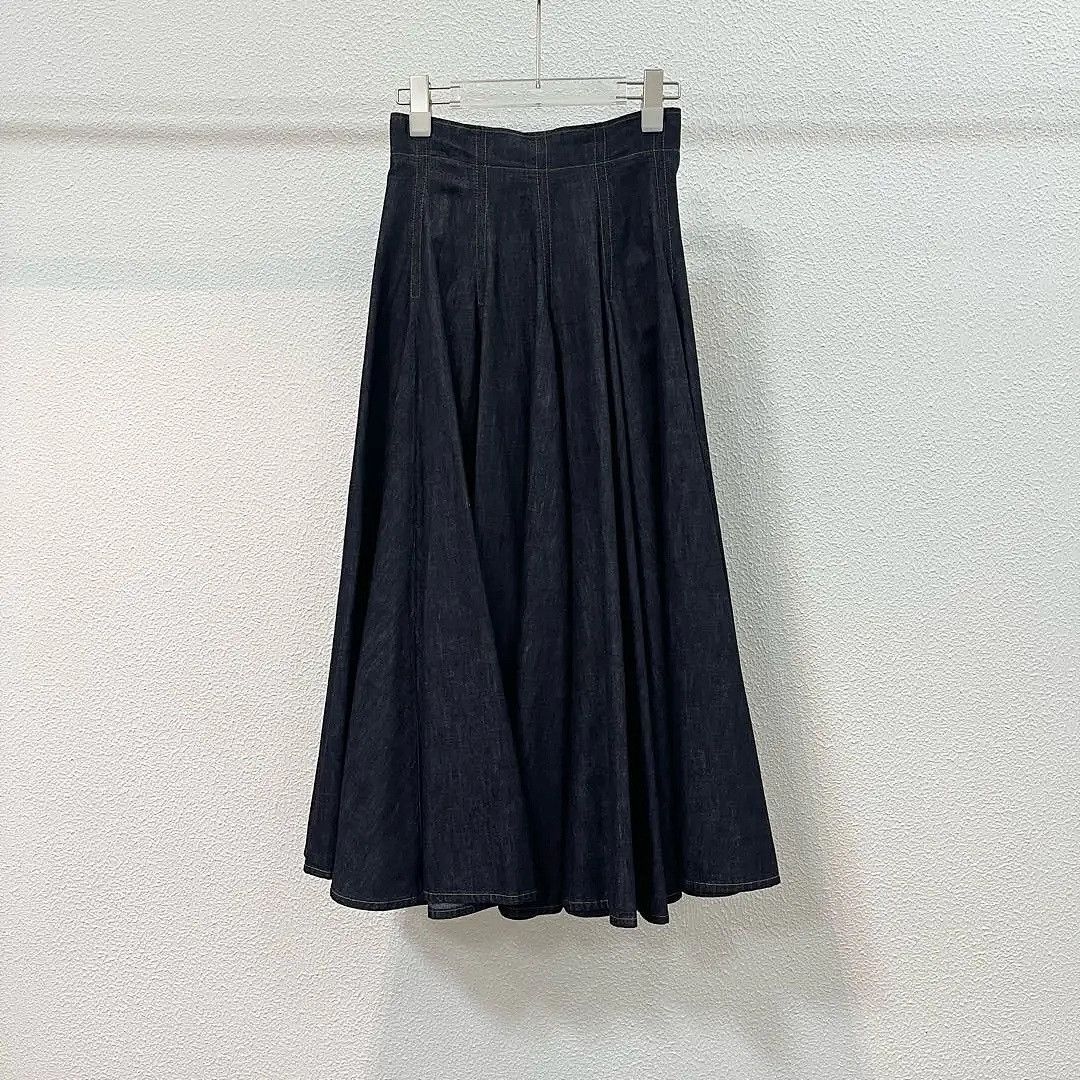 Dior Dior Pleated Denim Midi Skirt Size 36 Size 26" / US 2 / IT 38 - 5 Thumbnail