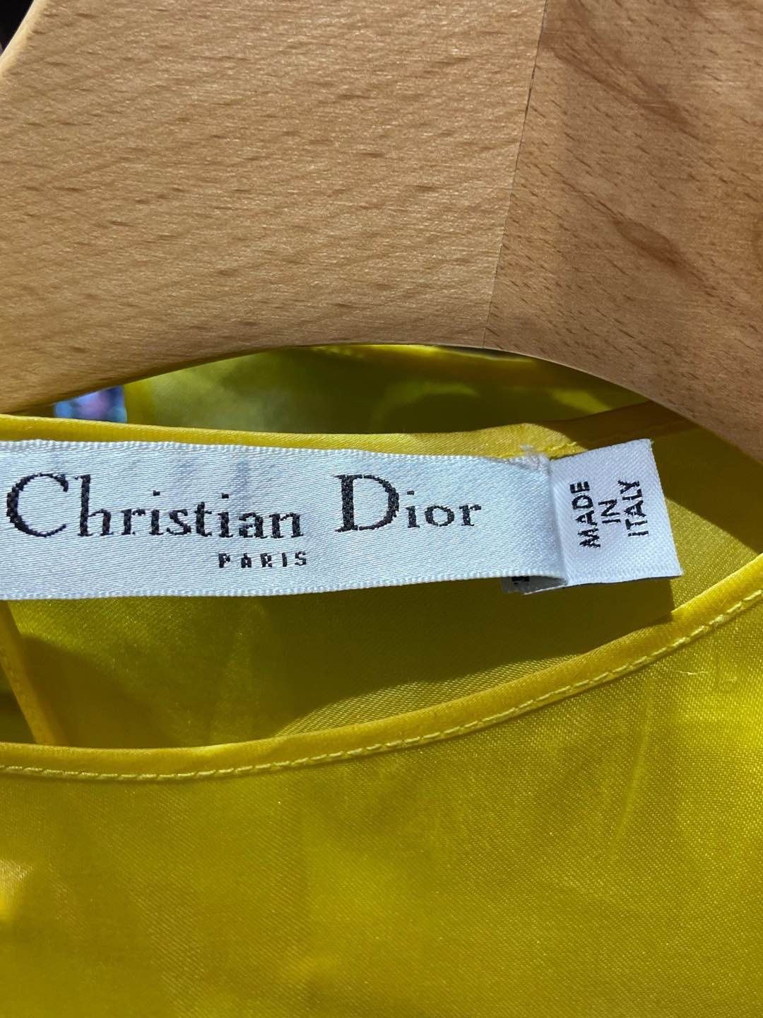 Dior Christian Dior Yellow Silk Tank Top Size 36 Size XS / US 0-2 / IT 36-38 - 3 Thumbnail