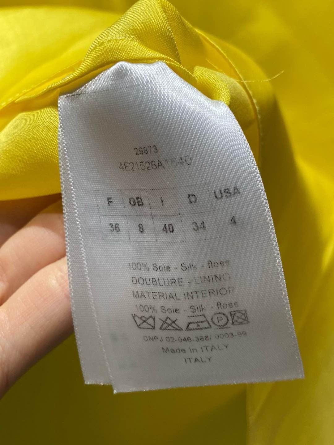 Dior Christian Dior Yellow Silk Tank Top Size 36 Size XS / US 0-2 / IT 36-38 - 4 Thumbnail