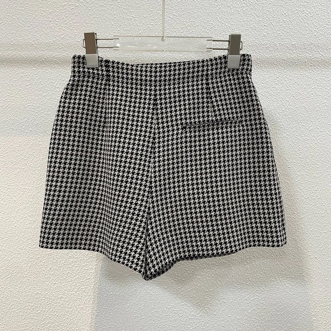 Dior Dior Houndstooth Wool Shorts Size 38 Size 27" / US 4 / IT 40 - 2 Thumbnail