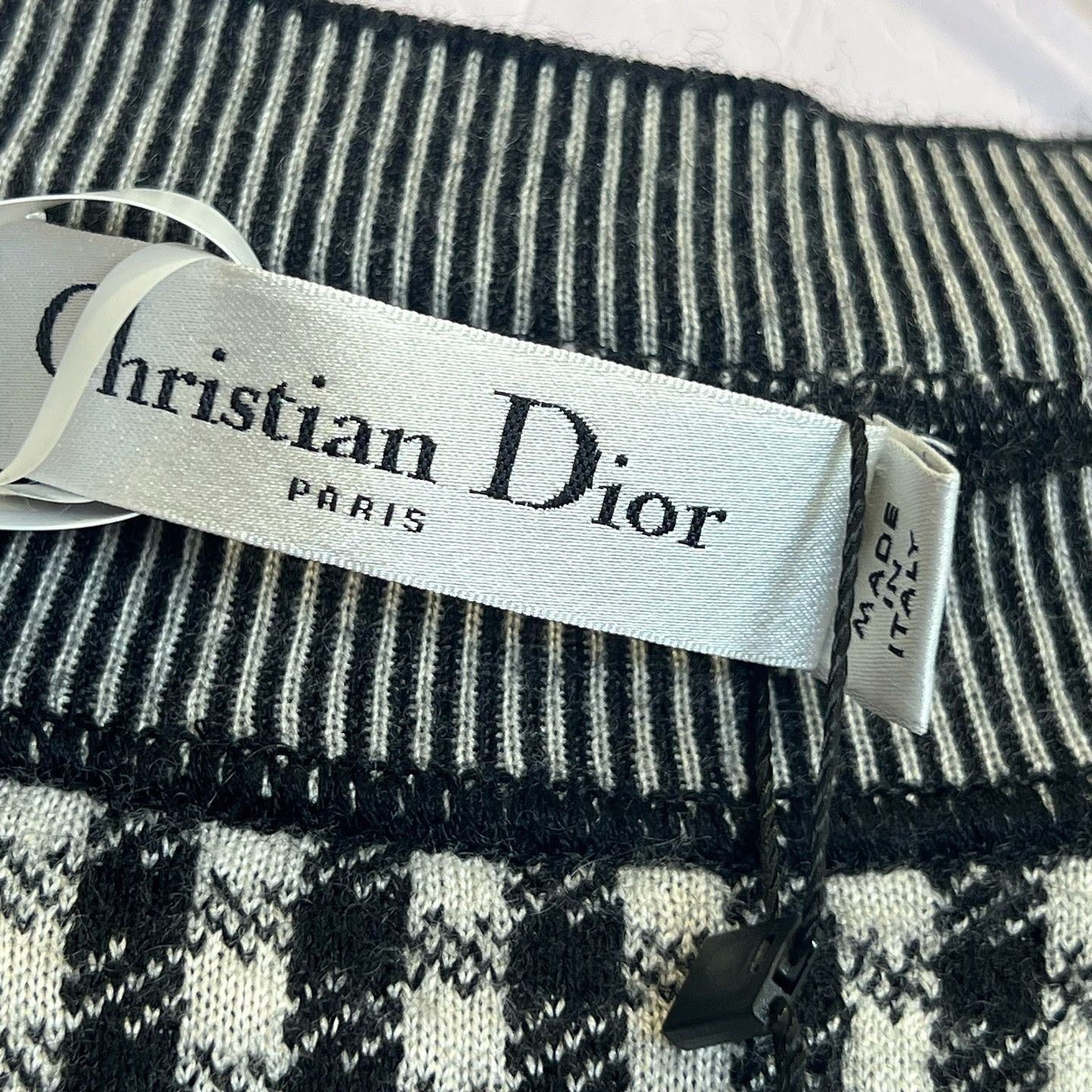 Dior Dior Houndstooth Short Sleeve Sweater Size 36 Size XS / US 0-2 / IT 36-38 - 3 Thumbnail