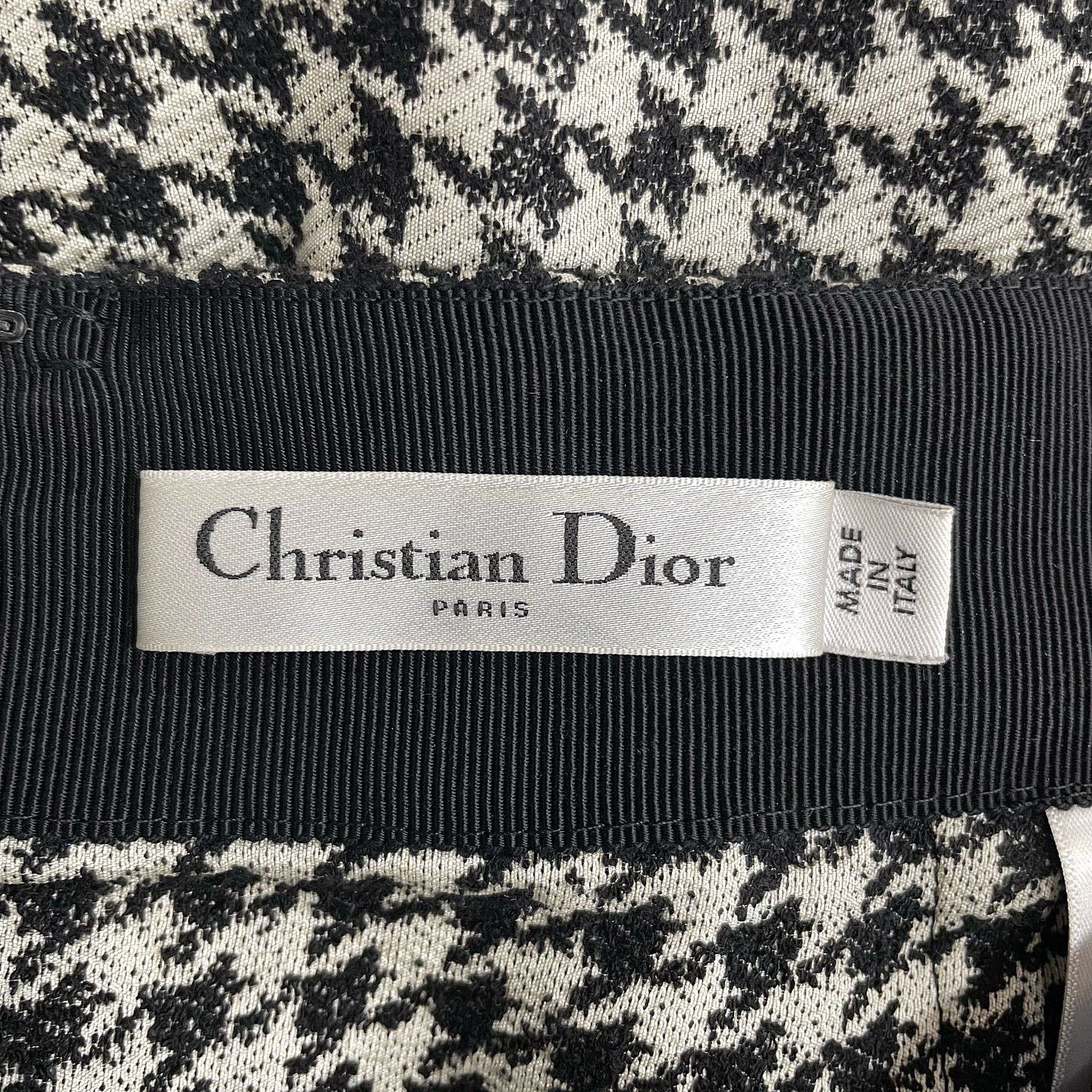 Dior Dior Houndstooth Silk Blend Midi Skirt Size 38 Size 27" / US 4 / IT 40 - 3 Thumbnail