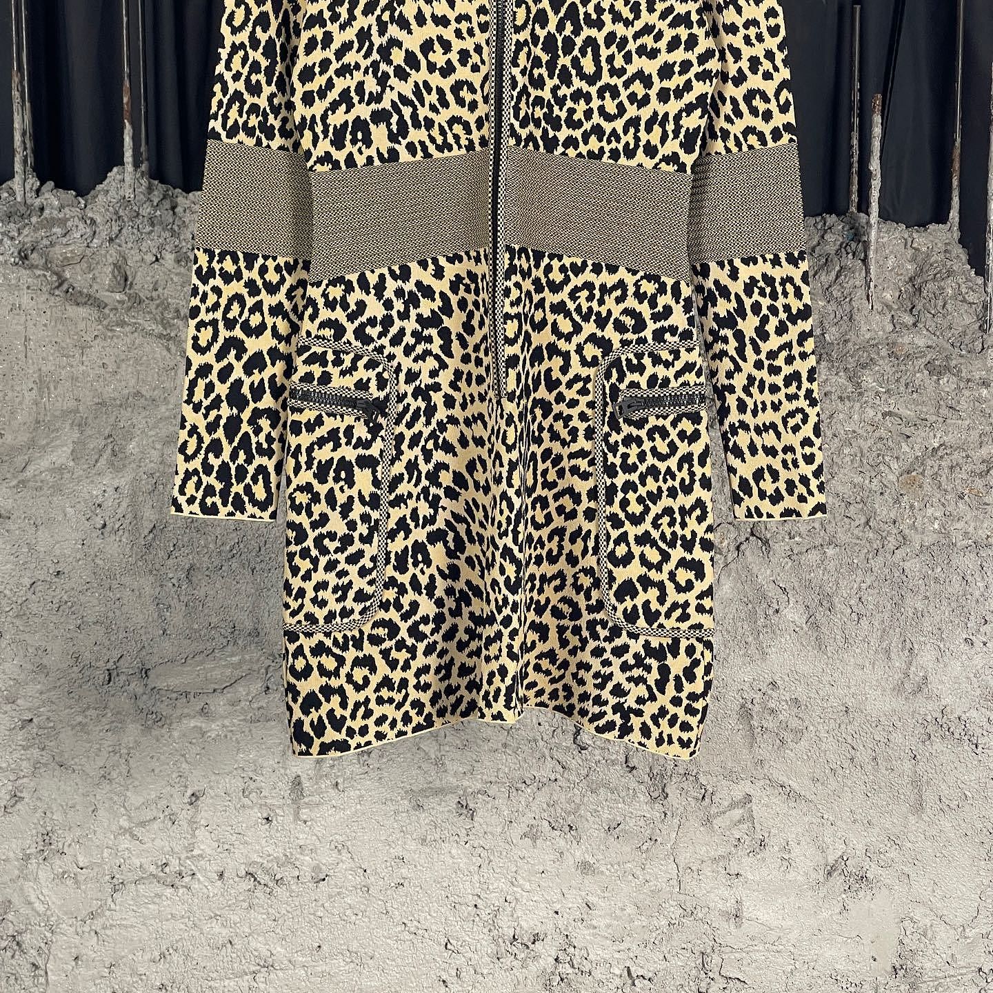 Dior Dior Leopard Knit Mini Dress FR 38 Size S / US 4 / IT 40 - 6 Thumbnail