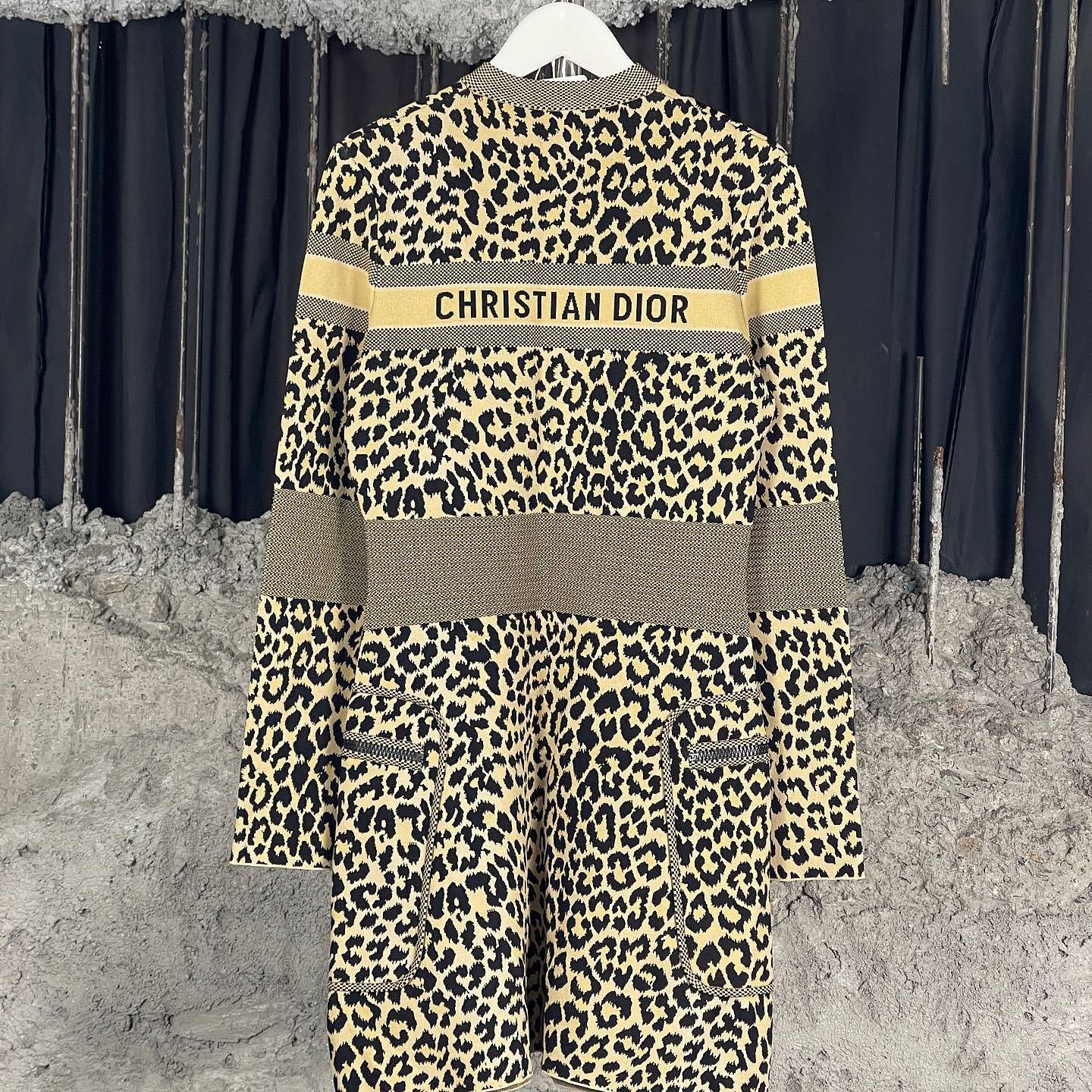 Dior Dior Leopard Knit Mini Dress FR 38 Size S / US 4 / IT 40 - 2 Thumbnail