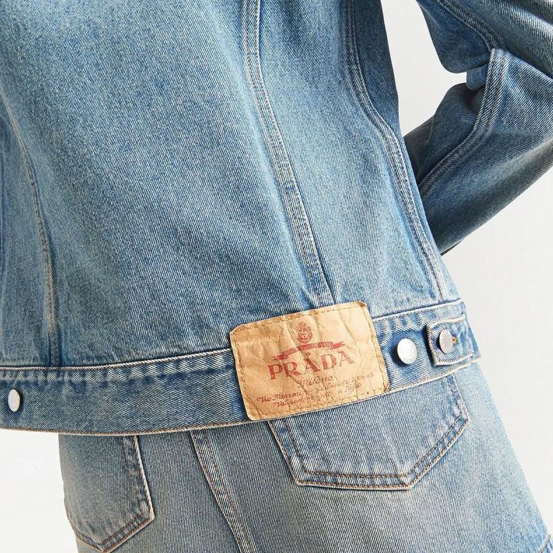 Prada Prada Collarless Denim Jacket Size S Size S / US 4 / IT 40 - 10 Thumbnail