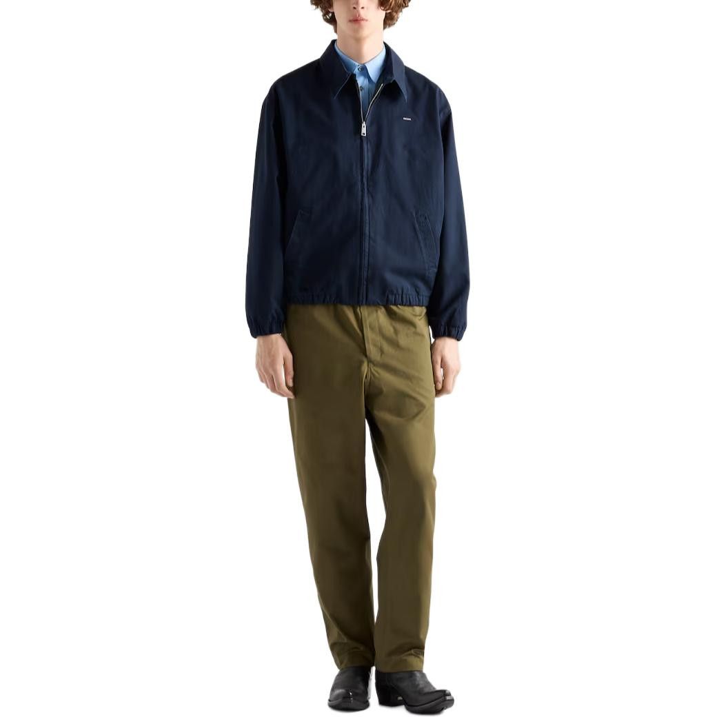 Prada Prada Logo Cotton Zip-Up Jacket Size 44 Size US S / EU 44-46 / 1 - 7 Thumbnail
