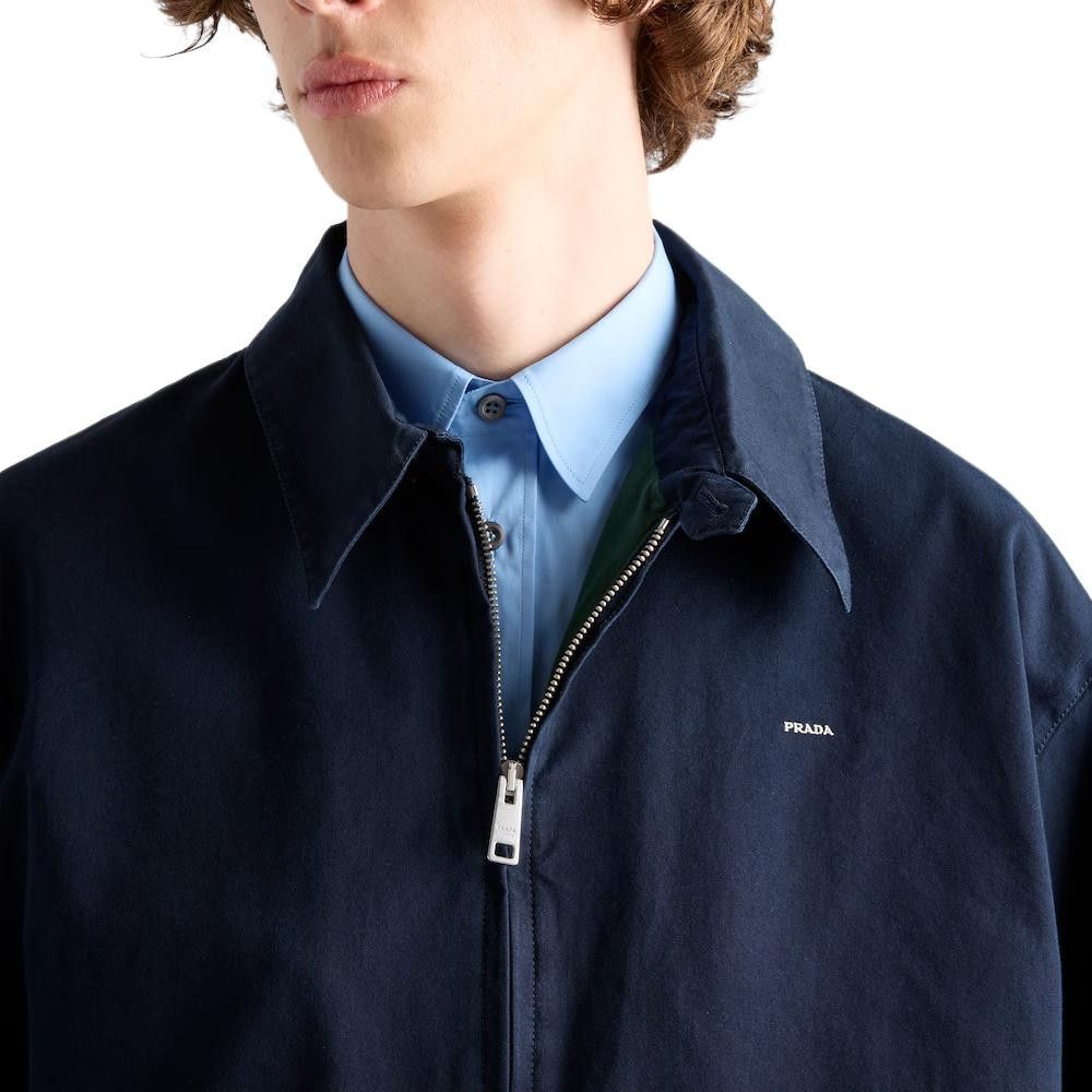 Prada Prada Logo Cotton Zip-Up Jacket Size 44 Size US S / EU 44-46 / 1 - 10 Thumbnail