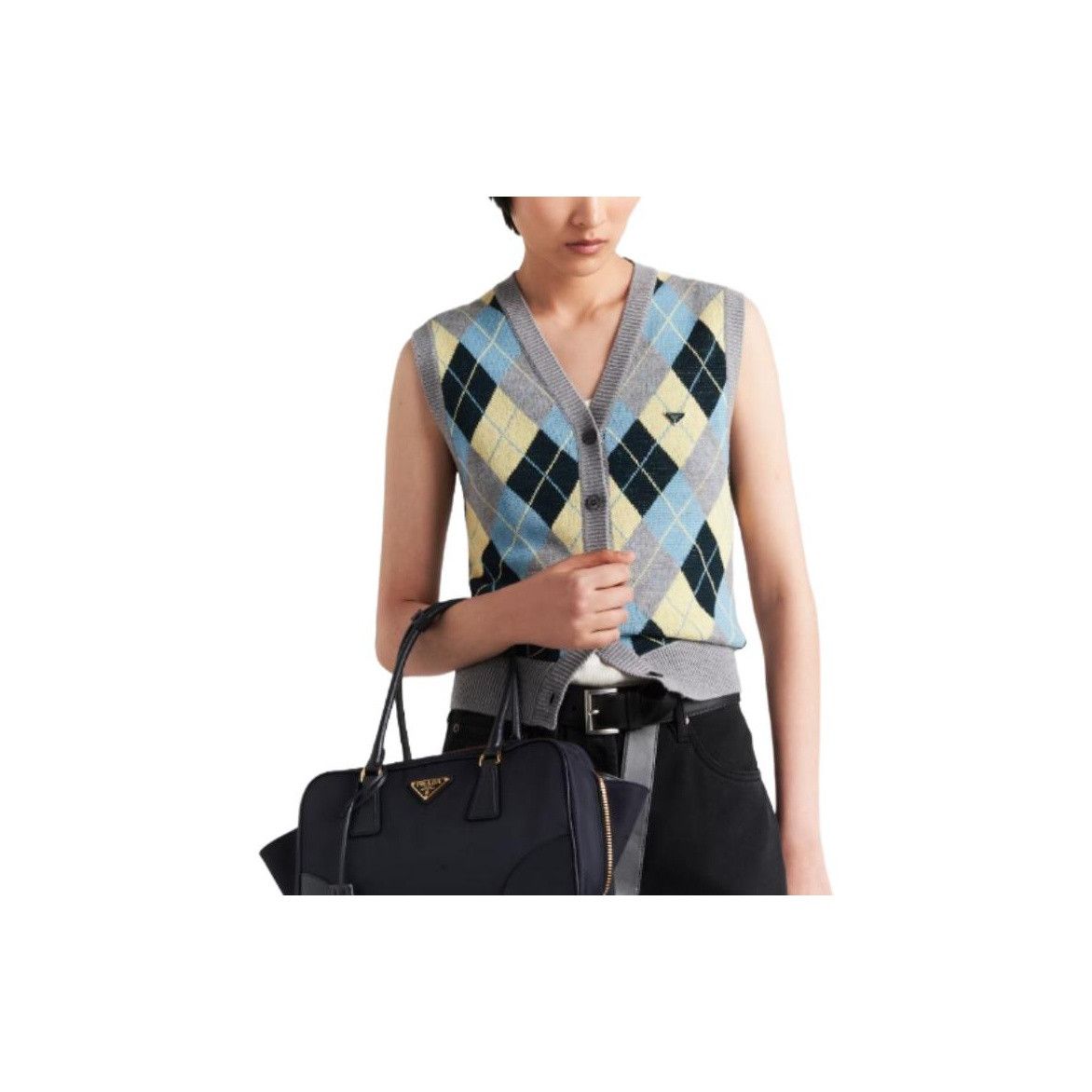 Prada Prada Argyle Knit Button Vest Size 42 Size M / US 6-8 / IT 42-44 - 10 Thumbnail