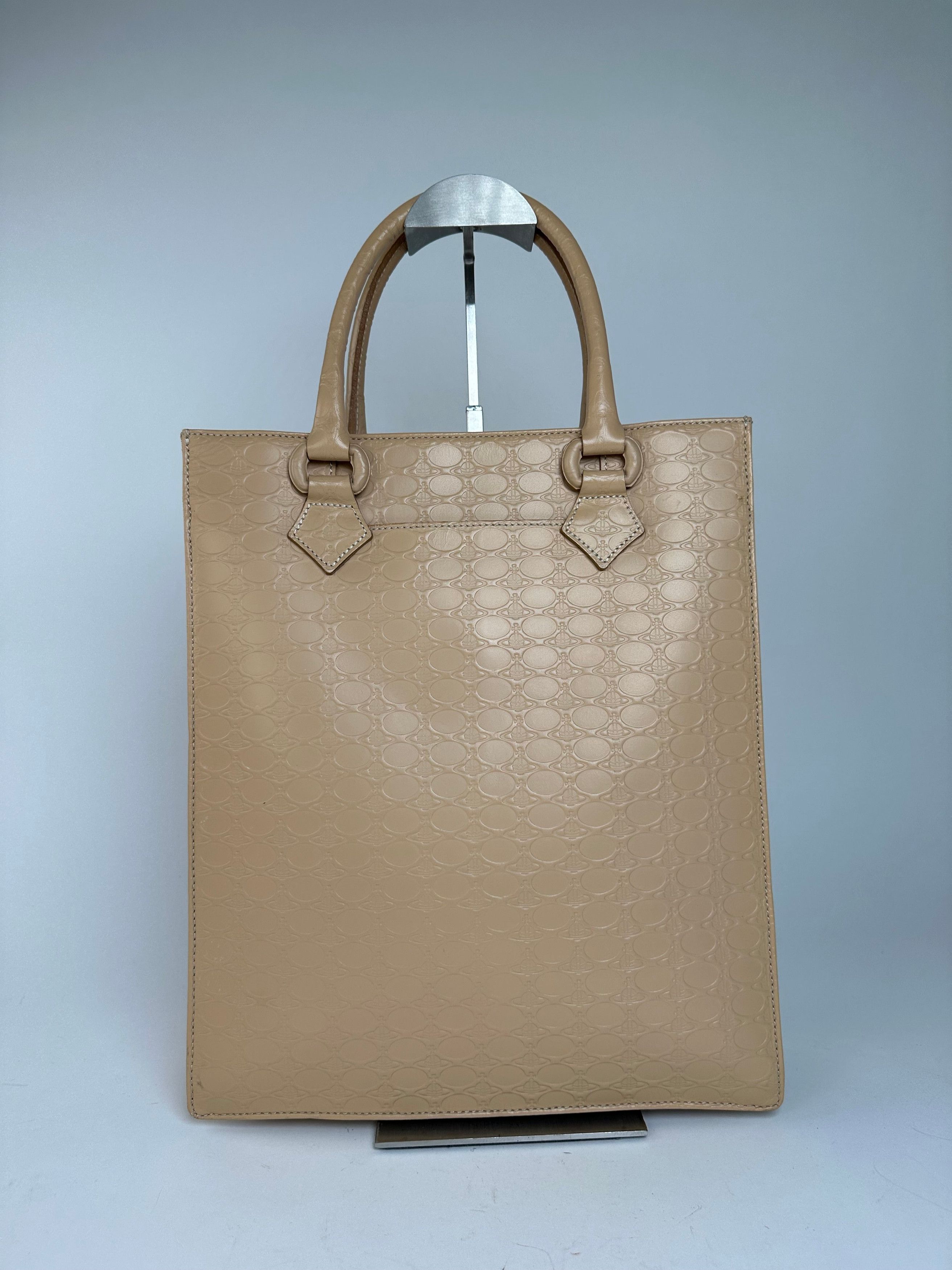 Vivienne Westwood Vintage Textured Tote Bag Beige Size ONE SIZE - 2 Thumbnail