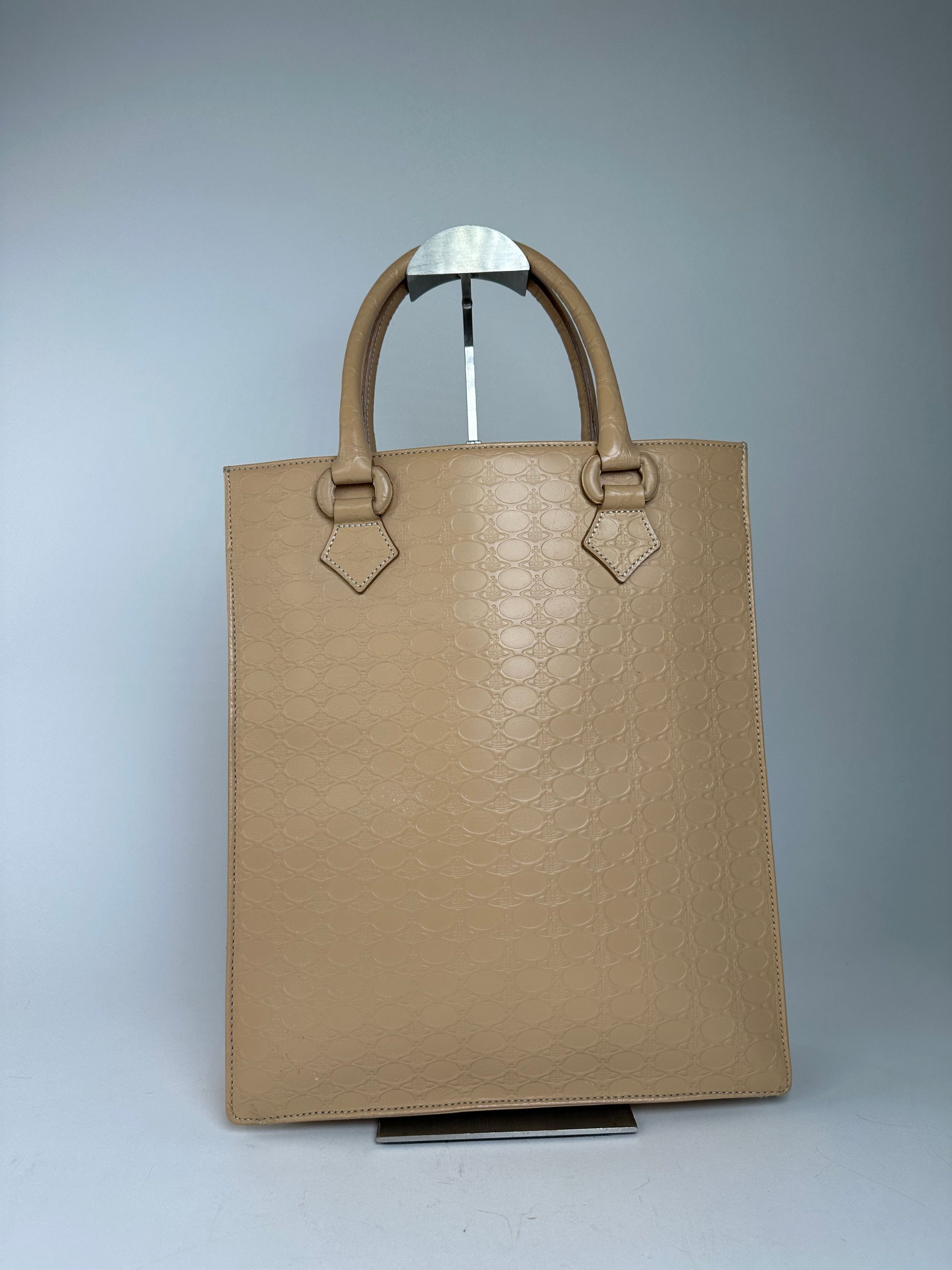 Vivienne Westwood Vintage Textured Tote Bag Beige Size ONE SIZE - 9 Thumbnail