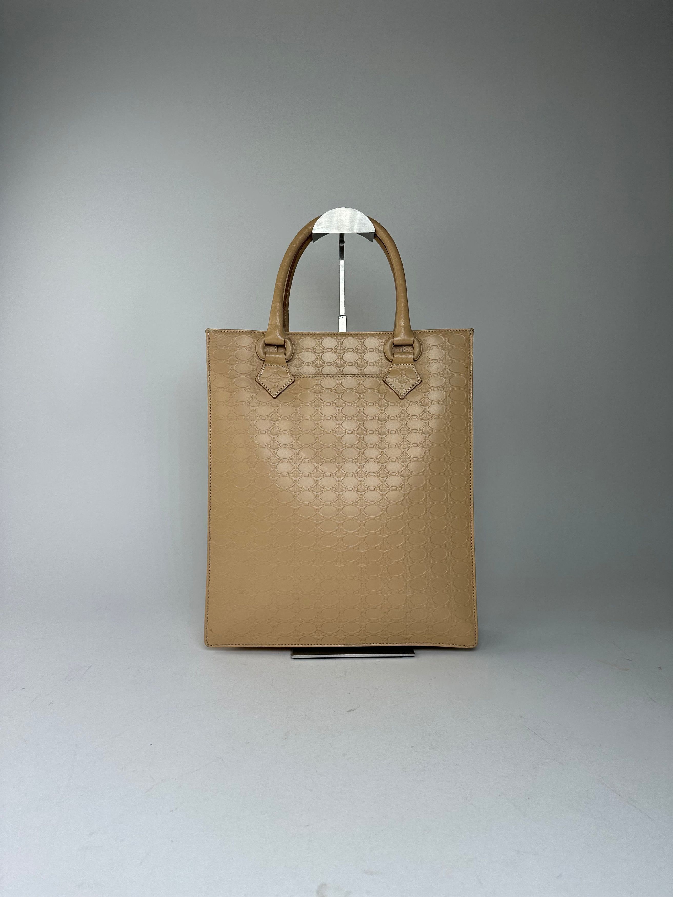 Vivienne Westwood Vintage Textured Tote Bag Beige Size ONE SIZE - 10 Thumbnail
