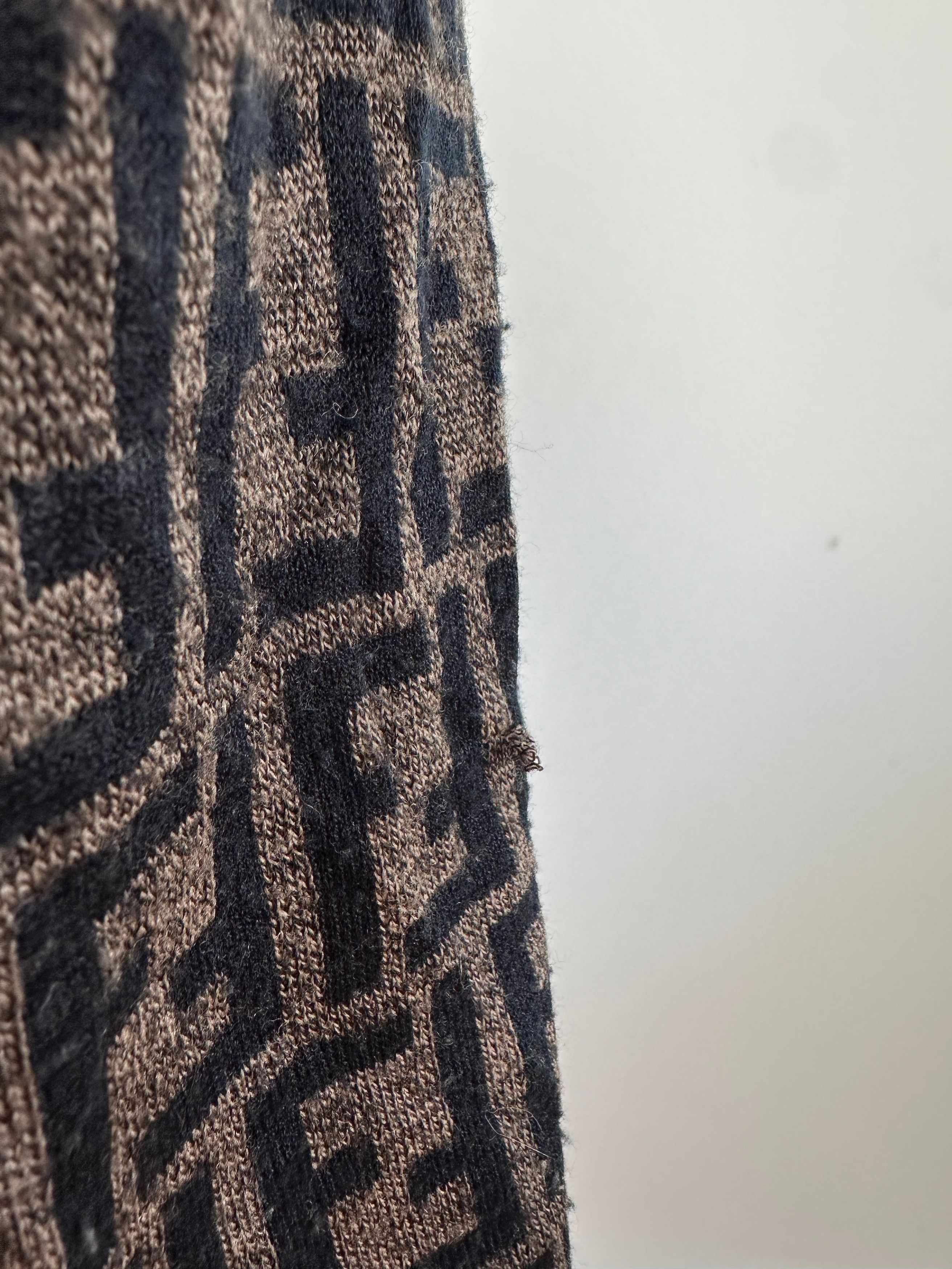 Fendi Iconic FF Monogram Knit Sweater Brown Size M / US 6-8 / IT 42-44 - 4 Thumbnail