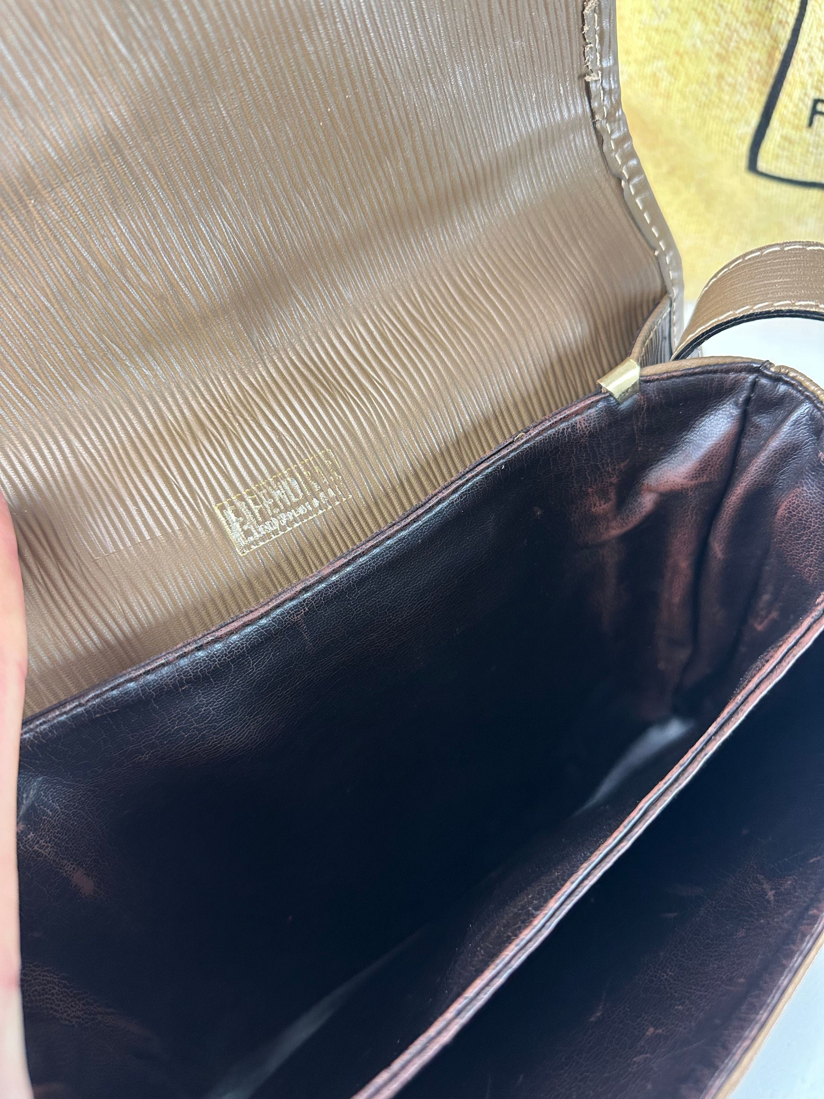Fendi Vintage FF Monogram Leather Shoulder Bag Brown Size ONE SIZE - 4 Thumbnail