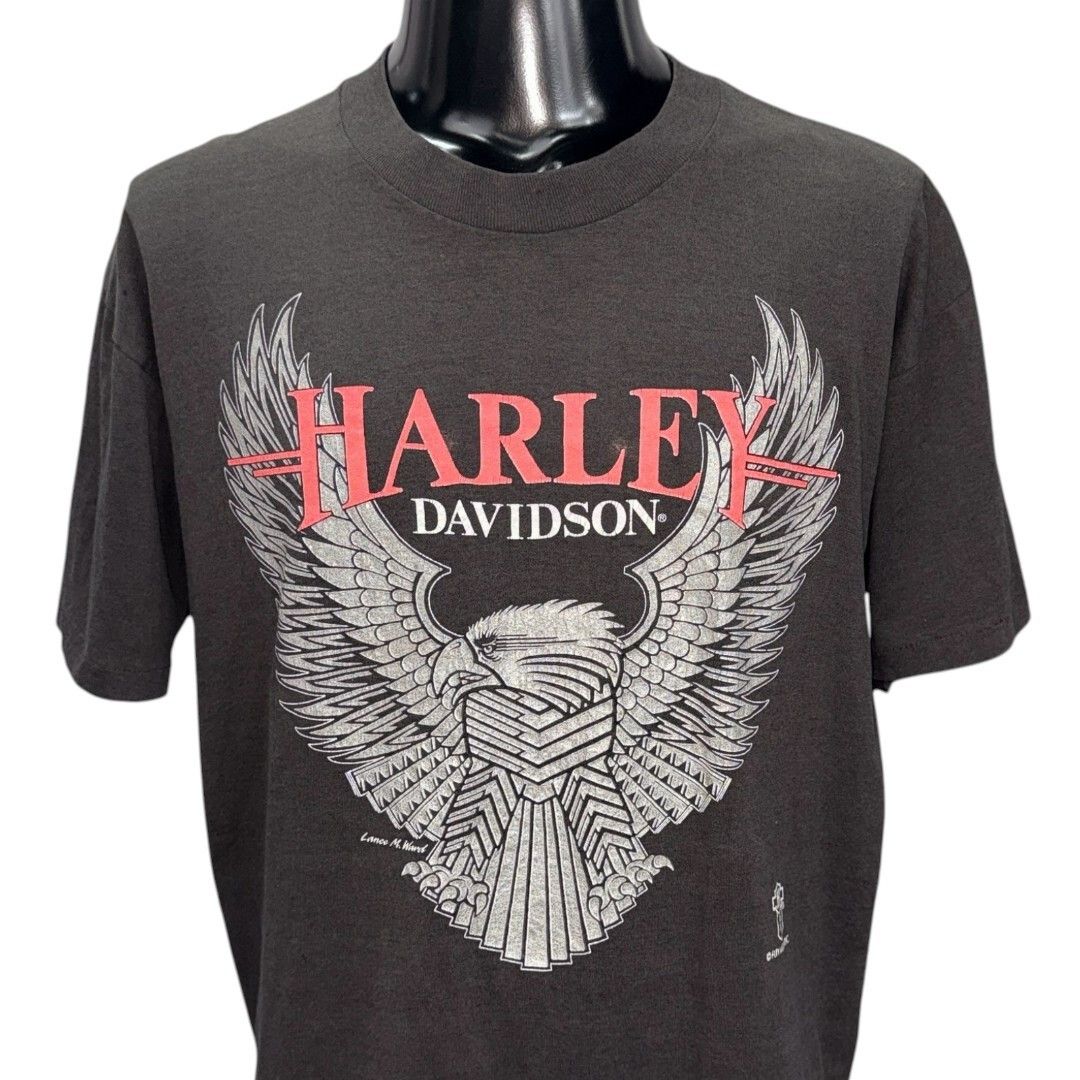 Harley Davidson Harley Davidson LANCE M. WARD EAGLE 90s Vintage Tee Size L Size US L / EU 52-54 / 3 - 3 Thumbnail