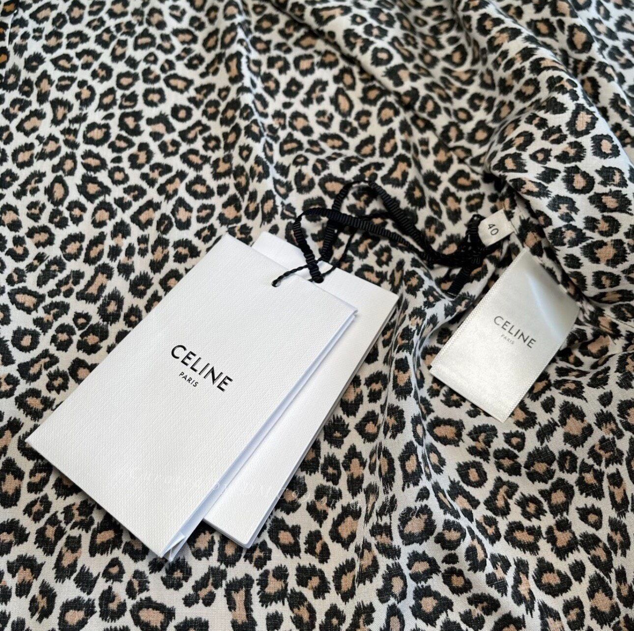 Hedi Slimane CELINE BABYCAT Leopard Print Hawaiian Shirt Size US XXS / EU 40 - 4 Thumbnail
