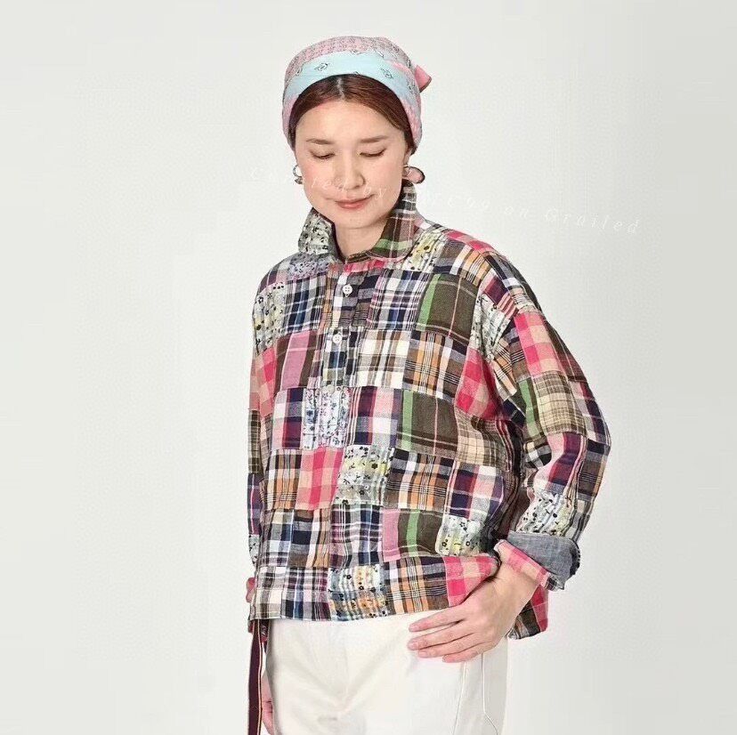 45rpm 45R Linen Patchwork Unisex Shirt Size M / US 6-8 / IT 42-44 - 6 Thumbnail